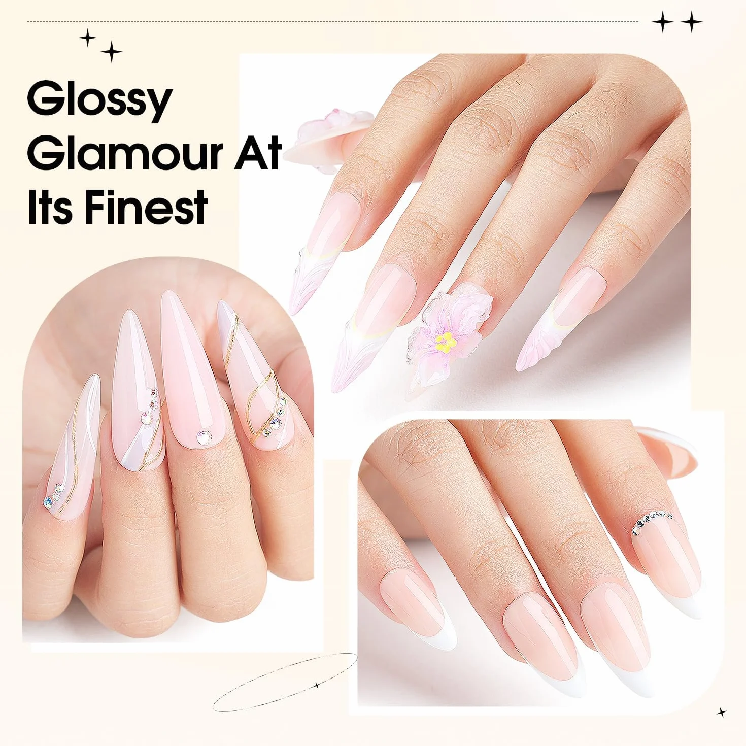 AIMEILI Ultra Shine Top Coat długotrwały podkład i lakier wierzchni, 2 x 15 ml