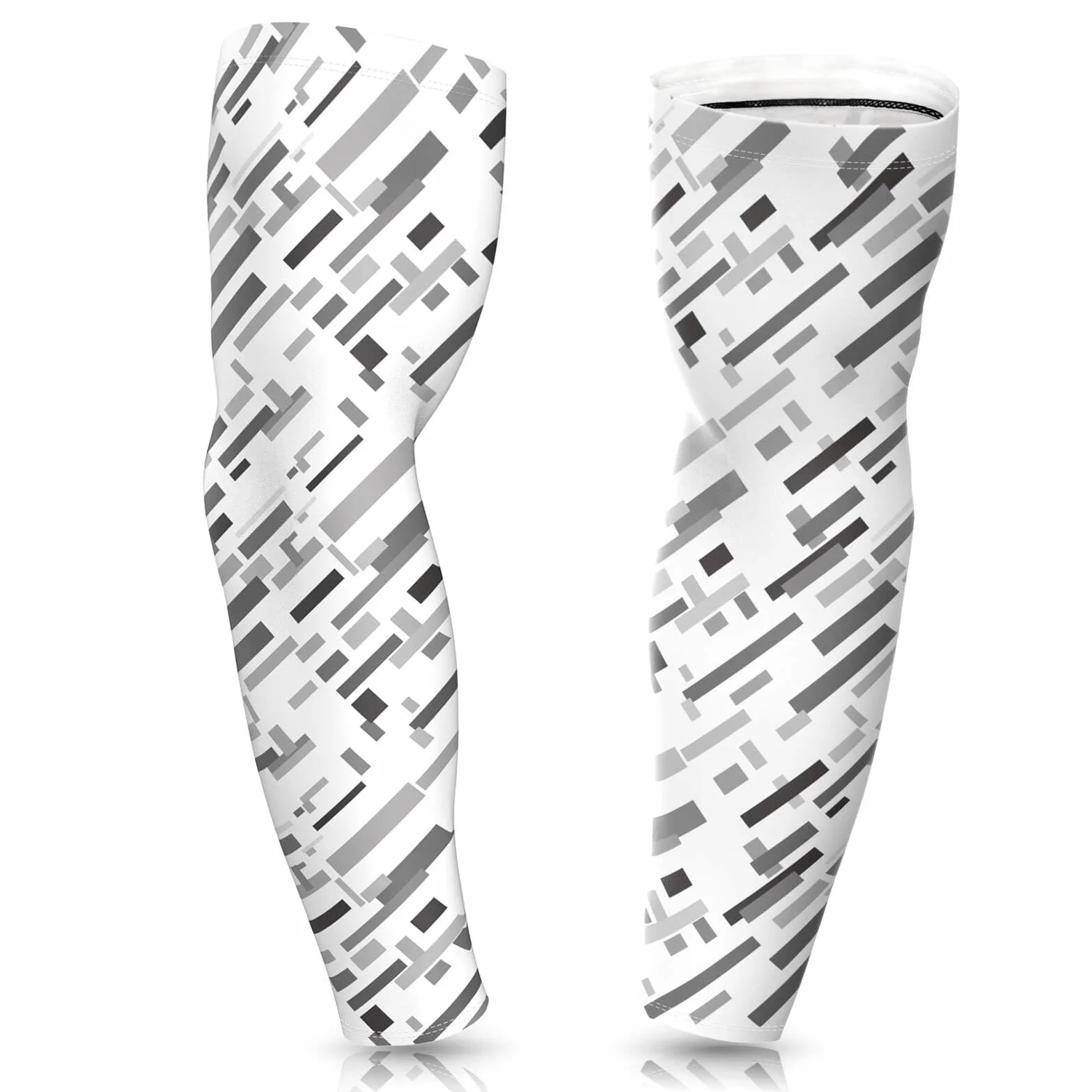 Arm Sleeve gamingowa siatkówka, jazda na rowerze: ochraniacz na ramię do e-sportu, ochraniacz na rękę, mankiety, mankiety, tatuaż, biały, czarny, lato, dla mężczyzn i kobiet, w paski, średni