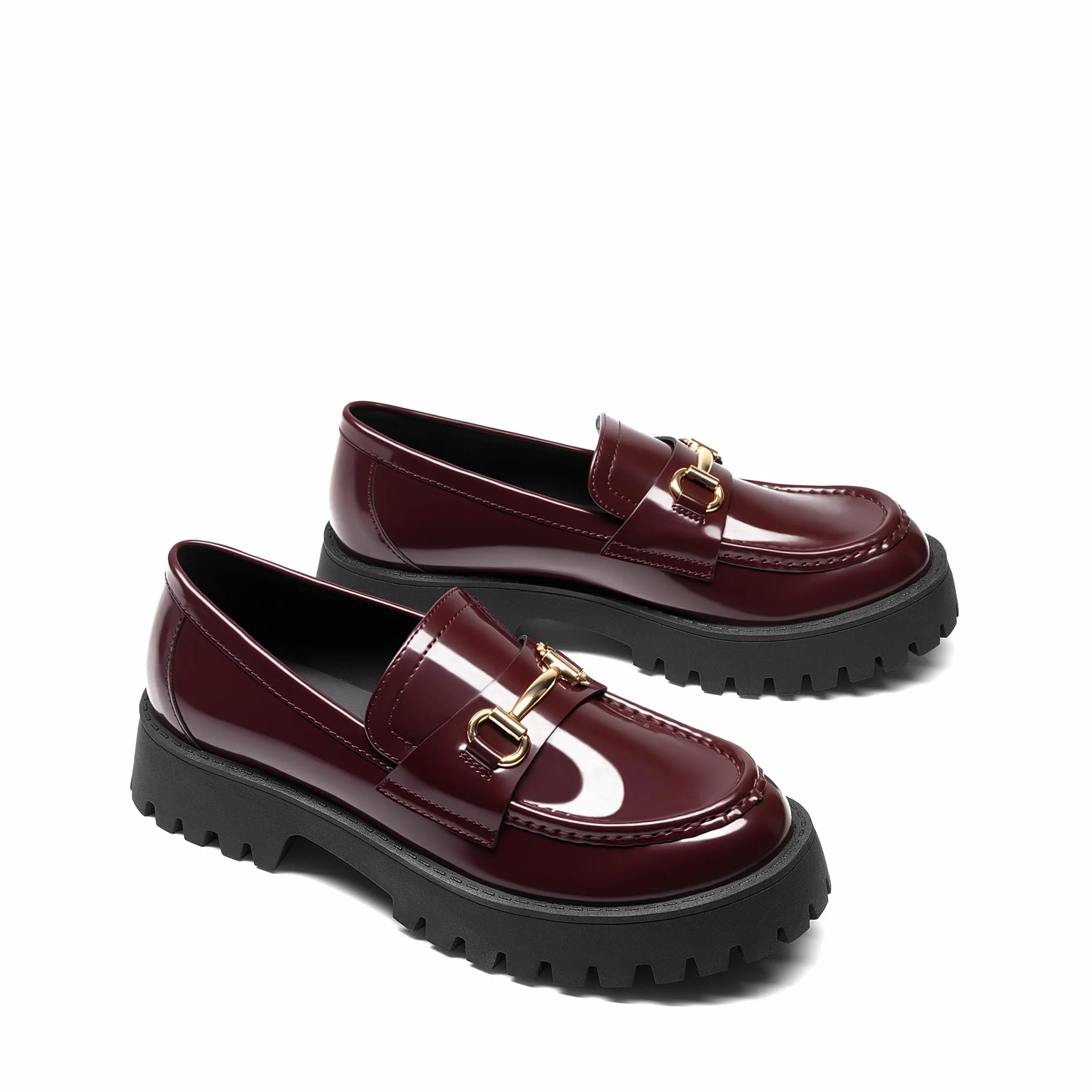 DREAM PAIRS Mokasyny dla kobiet Platforma Grube Penny Loafer Slip On Casual Eleganckie buty biznesowe z podparciem łuku