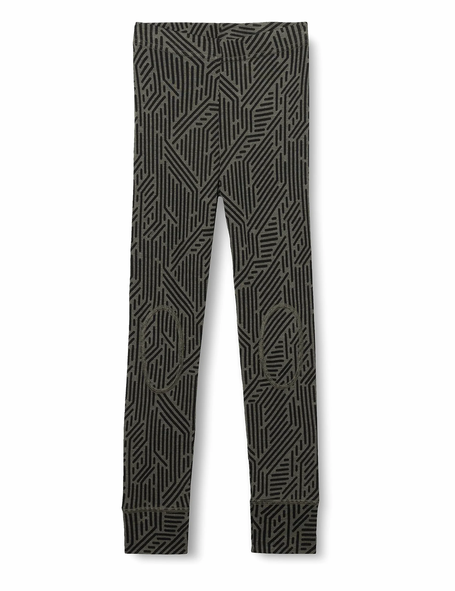 Bestseller A/S Chłopięce NKMWANG Wool Rib LONGJOHN AOP XXIII legginsy, Beetle, 146/152, Beetle, 146-152