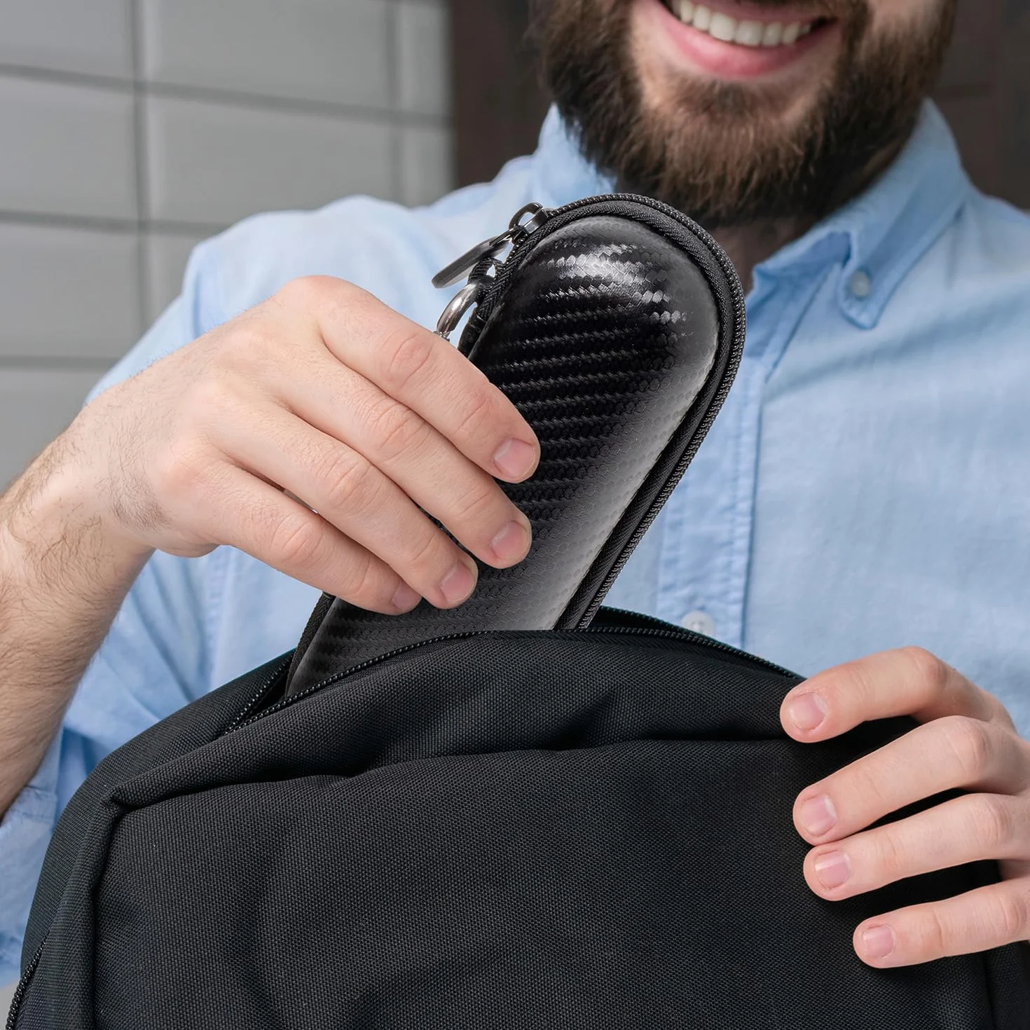 Nincha Kompaktowa torba podróżna na trymer do golenia Philips Hybrid Electric Trimmer and Shaver, Face + Body Groomer QP2724/90, QP2834/70, QP1924/70, QP6531/70, QP4631/90, twardy etui do przenoszenia