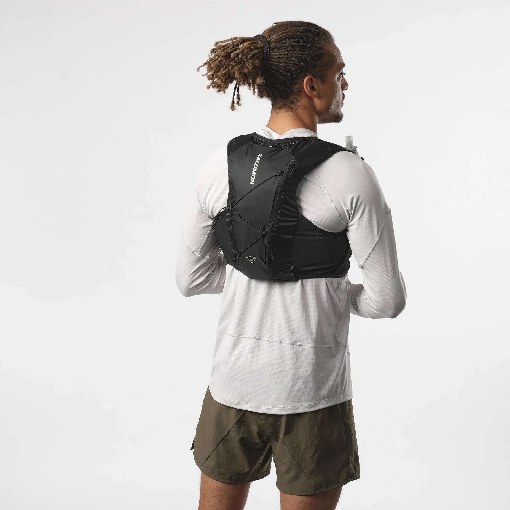 Salomon Active Skin 4 kompatybilna z piersiami unisex kamizelka do biegania szlak turystyczny, 4 l, precyzyjne dopasowanie, łatwy dostęp, precyzyjne dopasowanie i zoptymalizowane przechowywanie,