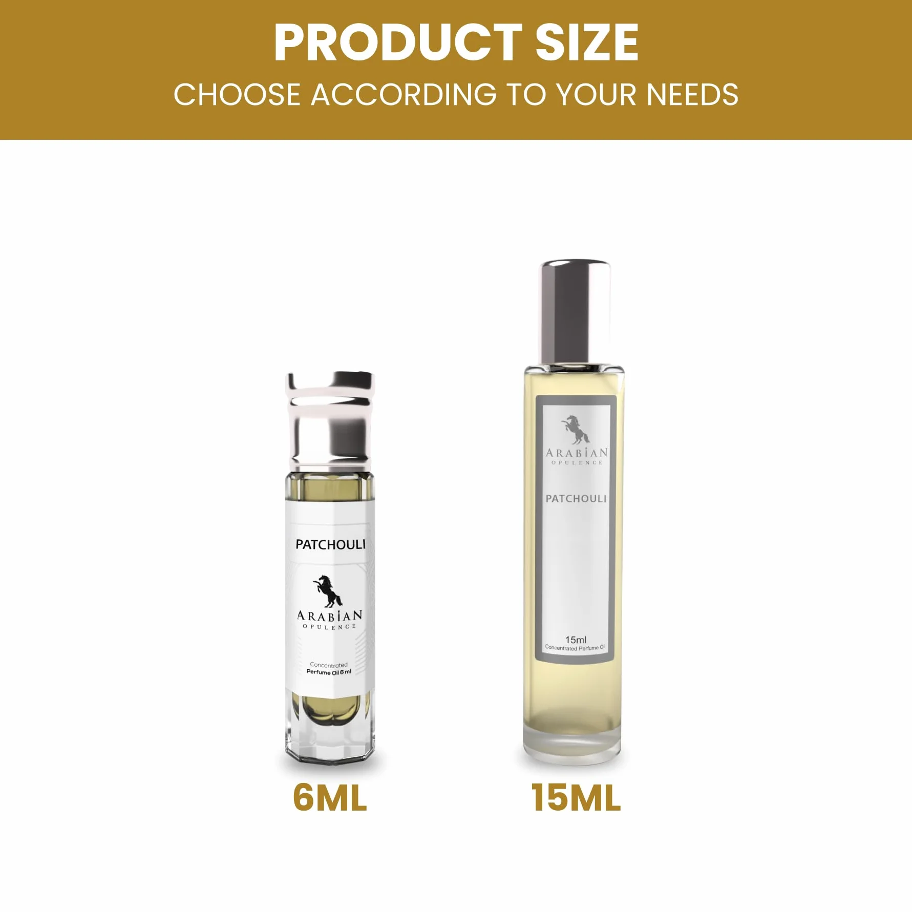 Arabian Opulence FR240 Patchouli Perfumowany Olejek w Kulce do Ciała, Długotrwałe Perfumy na Bazie Oleju dla Mężczyzn i Kobiet, Rozmiar Podróżny