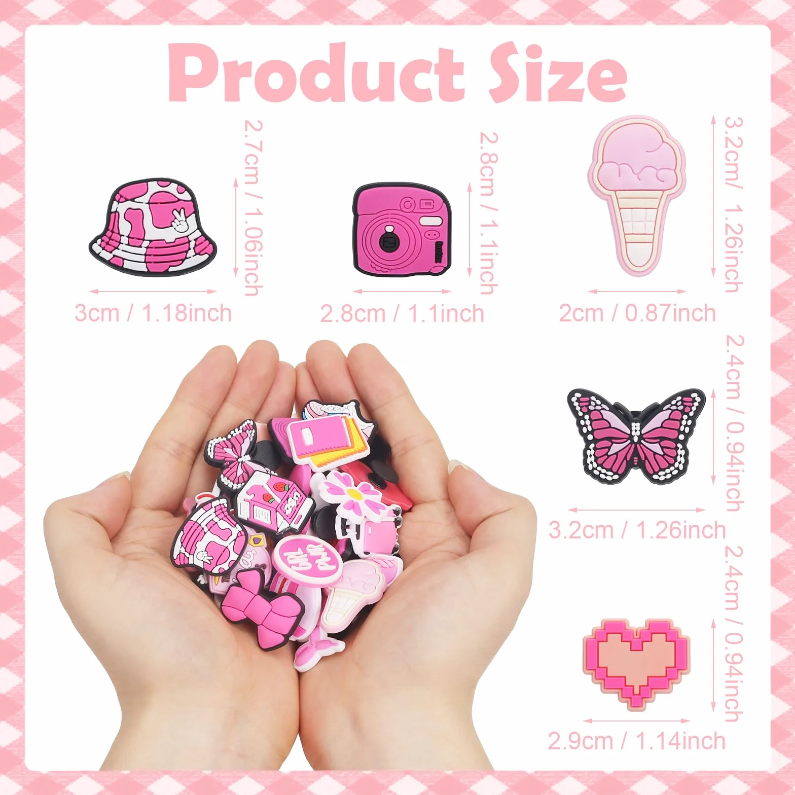 Charms do butów Crocs, przypinka dla dzieci, dziewcząt, kobiet, z kreskówki, biżuteria do butów, przypinki, różowe, akcesoria do butów, naklejki, cute "zrób to sam", zawieszki do akcesoriów