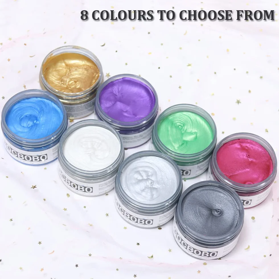 Tymczasowa farba do włosów, wosk, biały, uniseks, naturalny kolor włosów, zmywalny, wosk modelujący na imprezę, Cosplay, Halloween (10 ml)