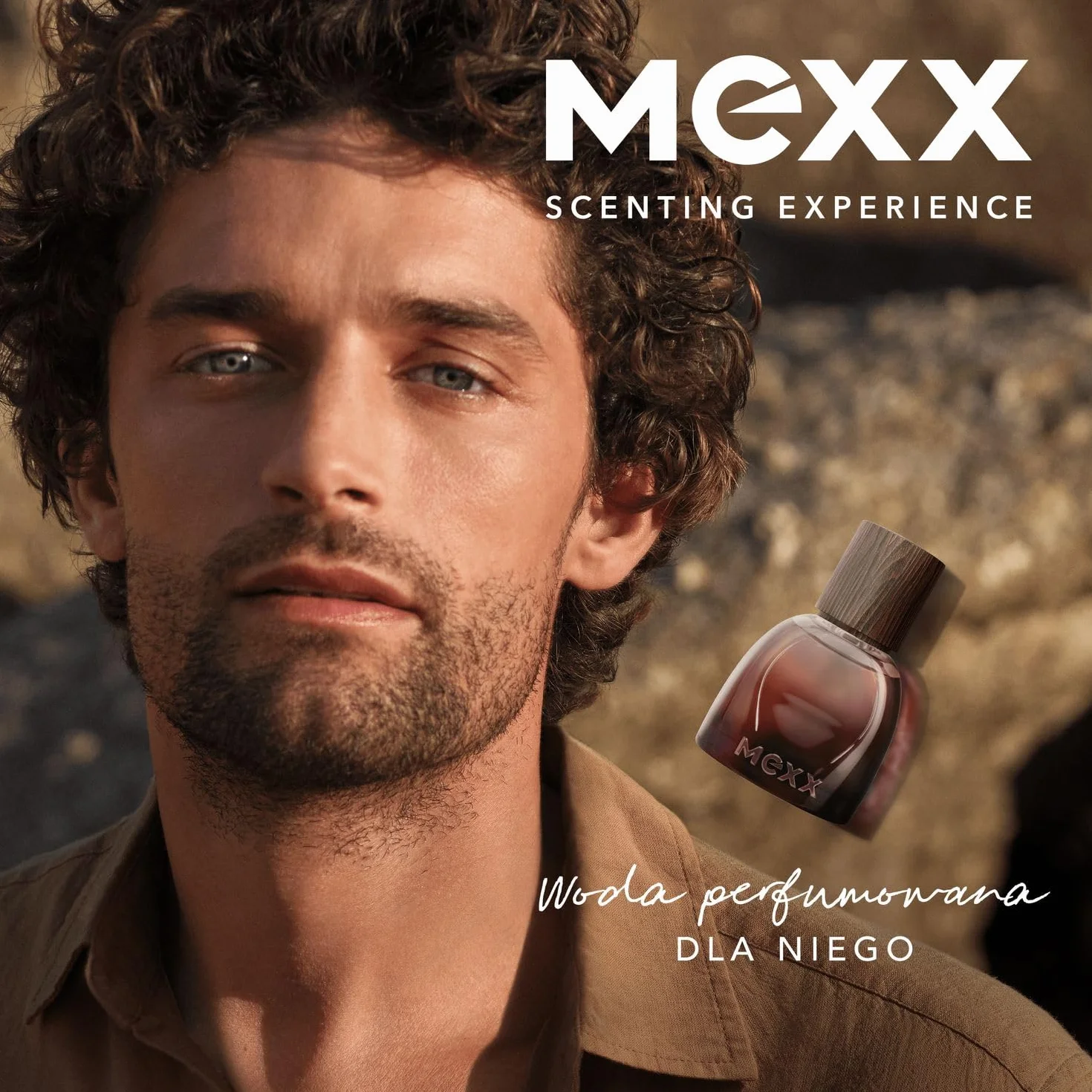 Mexx Inspired Warmth Woda Perfumowana dla Mężczyzn o Drzewno-Ambrowym Zapachu, 50 ml