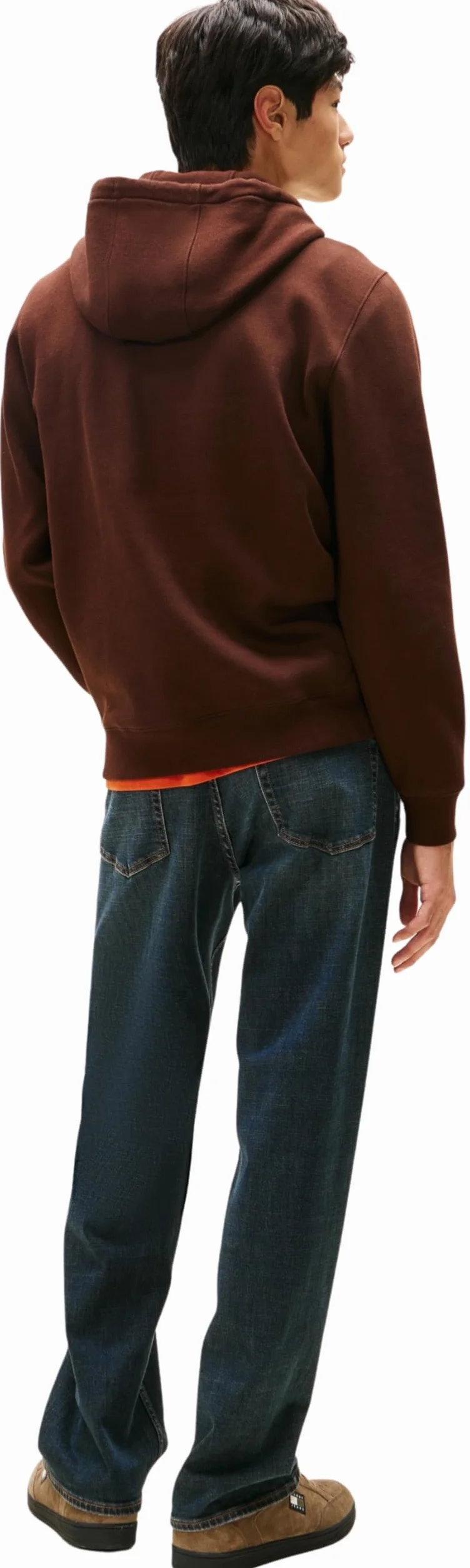 TOMMY JEANS Męska bluza z kapturem TJM REG S FLAG DM0DM20742, brązowa, XXL, Brązowy (Rich Brown), XXL