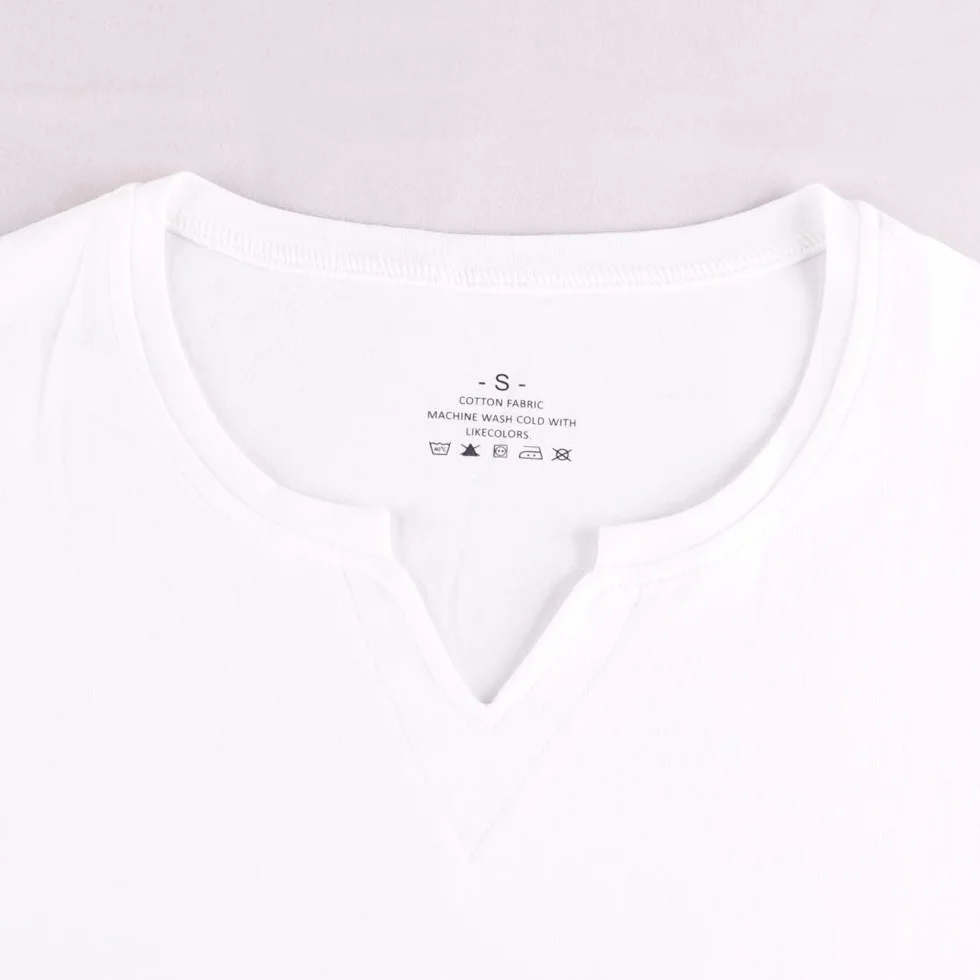 Męska koszulka Henley z długim rękawem slim fit casual dekolt w serek podkoszulki bawełna