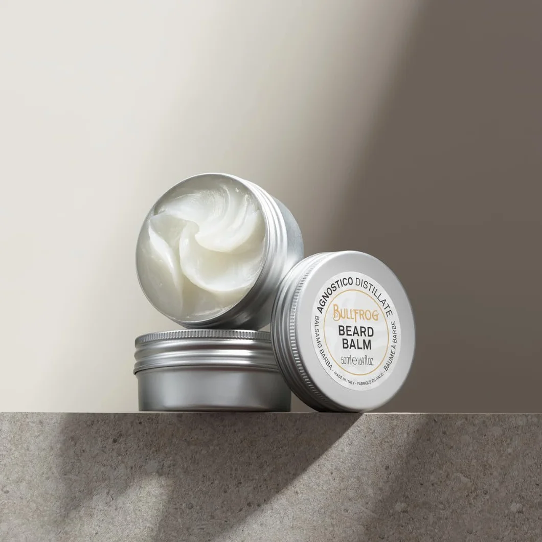 Bullfrog - Agnostyczny balsam do brody, 50 ml, kremowy i odżywczy, wygładza i pielęgnuje brodę, zapewnia błyszczące wykończenie, z nutą anyżu i lukrecji, produkt z Włoch