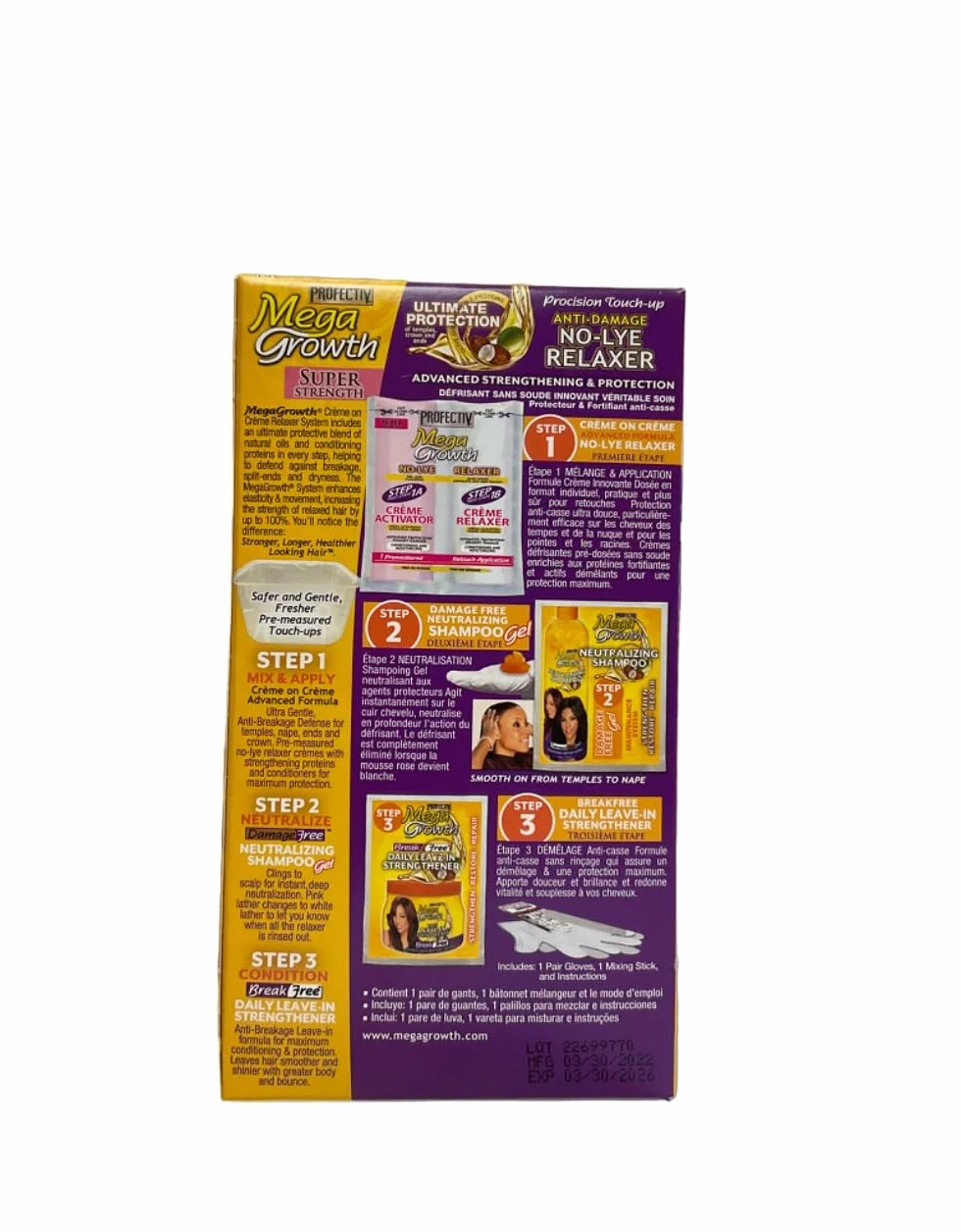 Profectiv Mega Growth No-Lye 1 Touch Up Relaxer Kit Super