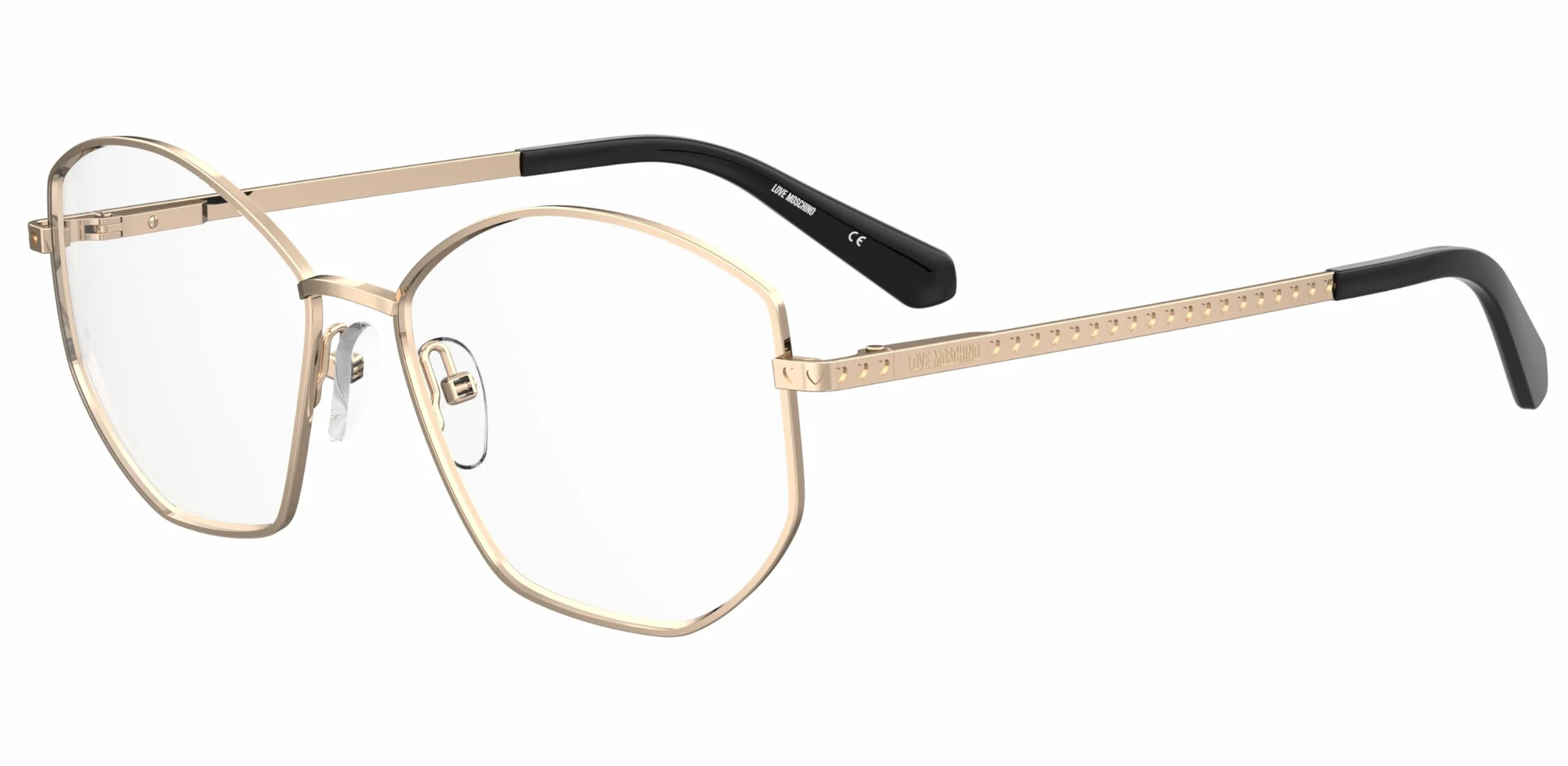 MOSCHINO LOVE MOL623 Rama okularów 000 ROSE GOLD 55/15/140 Kobieta