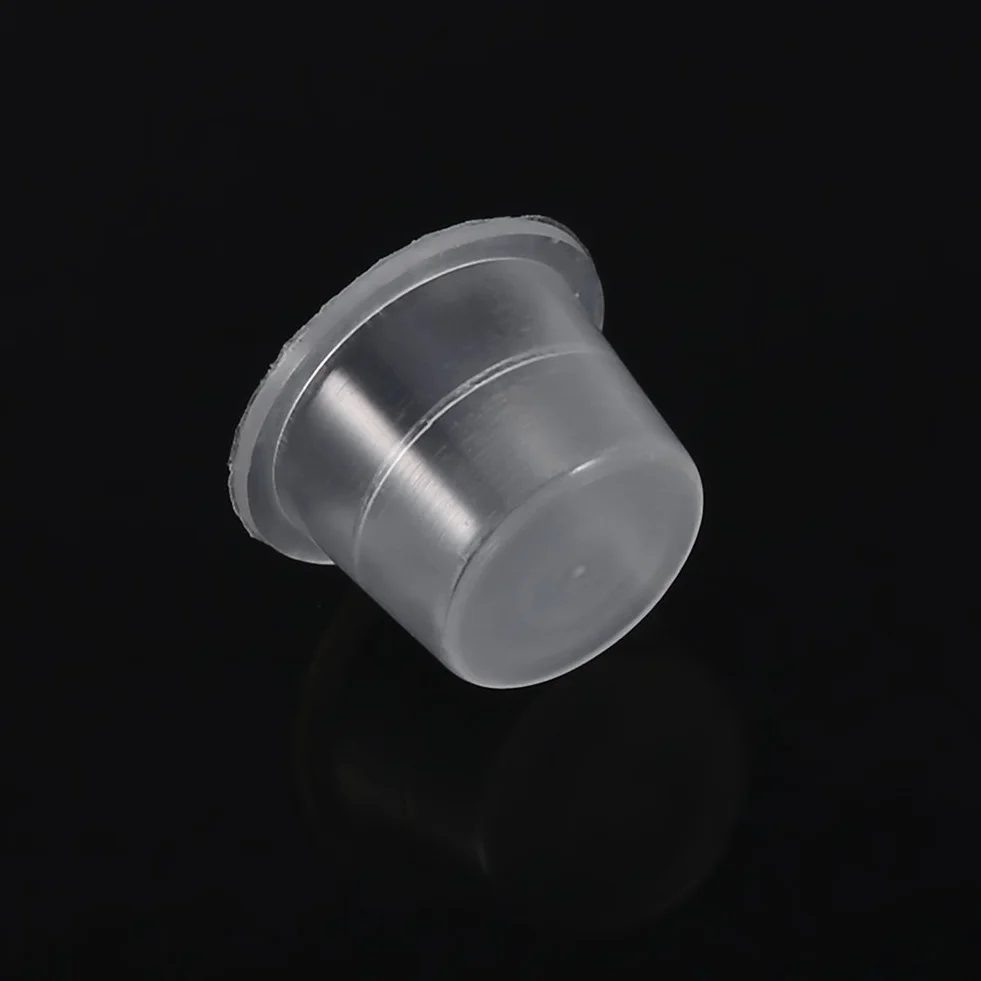 Tatuaż tusz czapki, tusz do tatuażu Cap kubek Pot średni duży plastikowy pigment do tatuażu kubek do tatuażu makijaż permanentny pojemnik Cap tusz do tatuażu materiały do ​​tatuażu 100 sztuk(M)