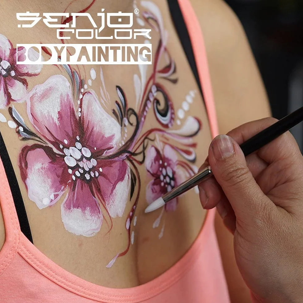 Senjo Color Basic Bodypainting farby do twarzy i ciała 75 ml Biała