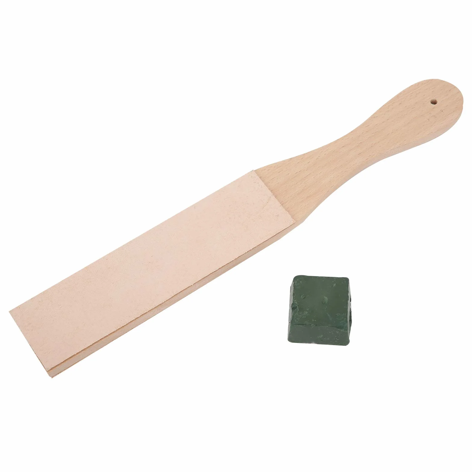 Green Leather Stropping Kit-12 Cal dwustronna szeroka skórzana deska Strop wiosło z pastą szlifierską do ostrzenia noży skórzanych, polerowania