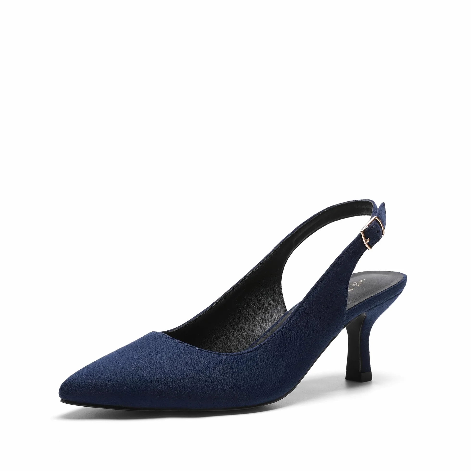 DREAM PAIRS Damskie Kocięta Obcasy Bez Ramiączek Zamknięte Szpiczasty Nosek Niskie Czółenka Buty Damskie Impreza Ślub Seksowne Buty Do Sukienki Na Co Dzień