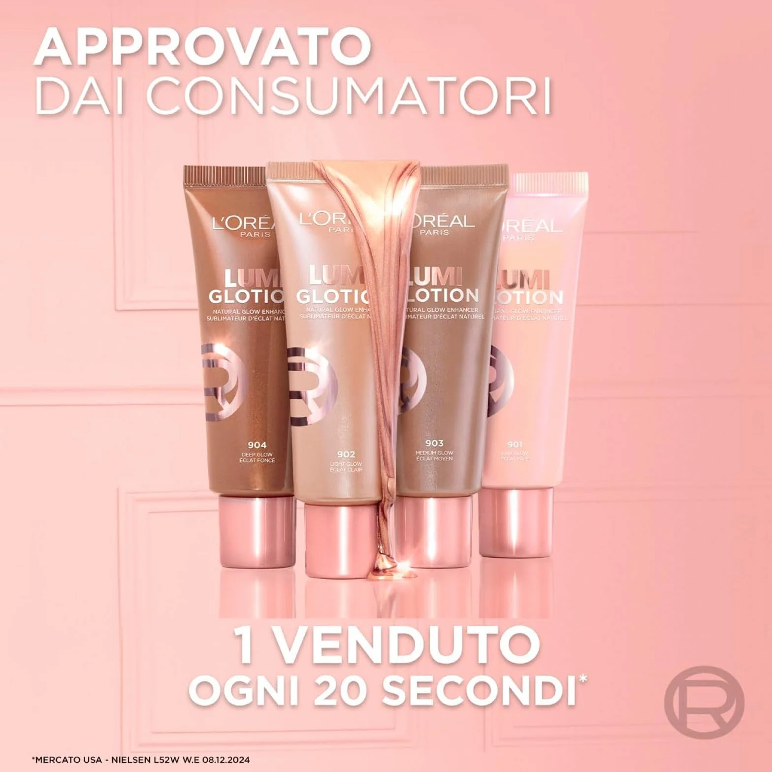 L'Oréal Paris Lumi Glotion Rozświetlacz w płynie odcień 902 Light Glow + 904 Deep Glow 2x 40 ml
