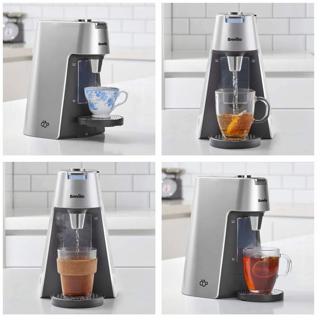 Breville HotCup VKT111 Dozownik gorącej wody o szybkim wrzeniu 3 kW Zmienna wysokość 2 l Srebrny