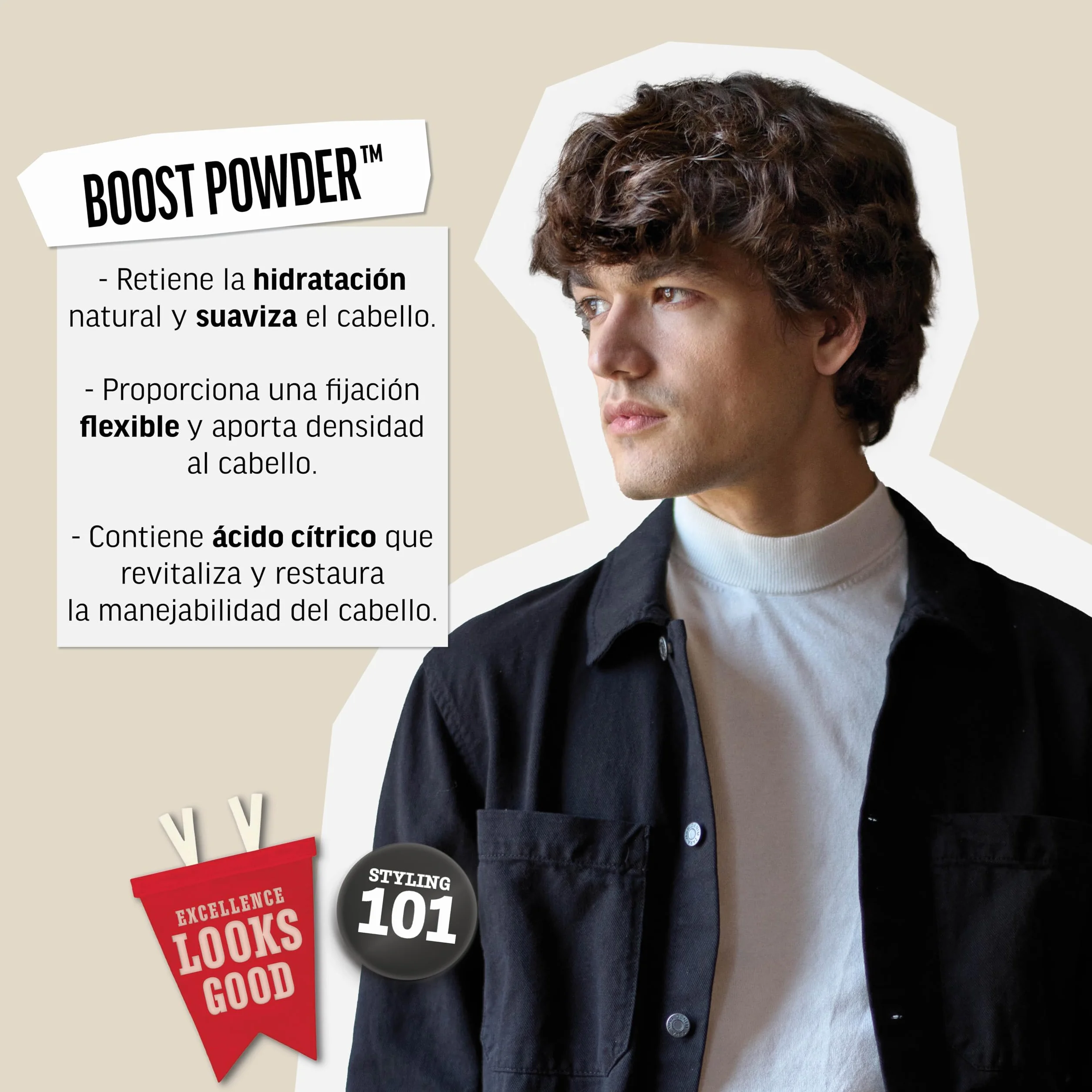 AMERICAN CREW Classic Boost Powder, 20 g, puder do stylizacji dla mężczyzn, produkt do włosów o średniej przyczepności, produkt do stylizacji gęstszych, bardziej przyczepnych włosów i matowego