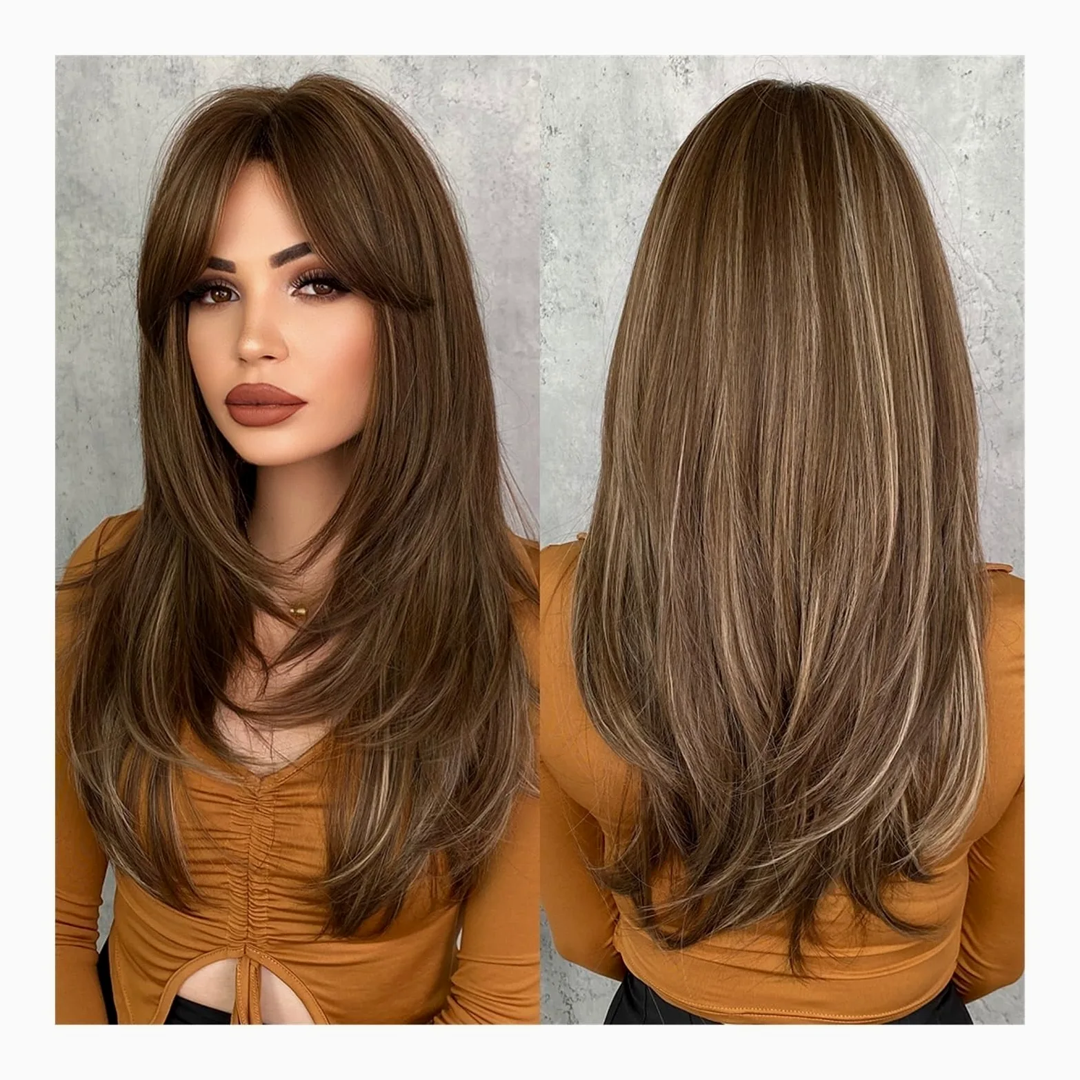 Peruka naturalna Ombre peruka peruki z długimi kręconymi włosami dla kobiet codzienny Cosplay syntetyczny puszysty peruka syntetyczna żaroodporna Peruka syntetyczna (Color : 9039-802)