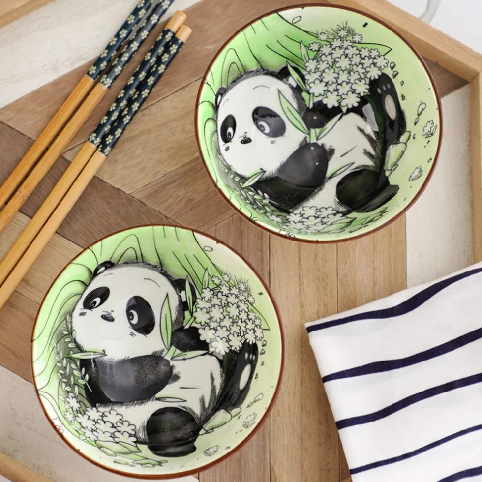 Ceramiczne Miski do Zupy, Śniadań i Deserów - Porcelanowy Zestaw 4 szt na Musli, Sałatki, Lody, Makaron, Ryż i Zupy