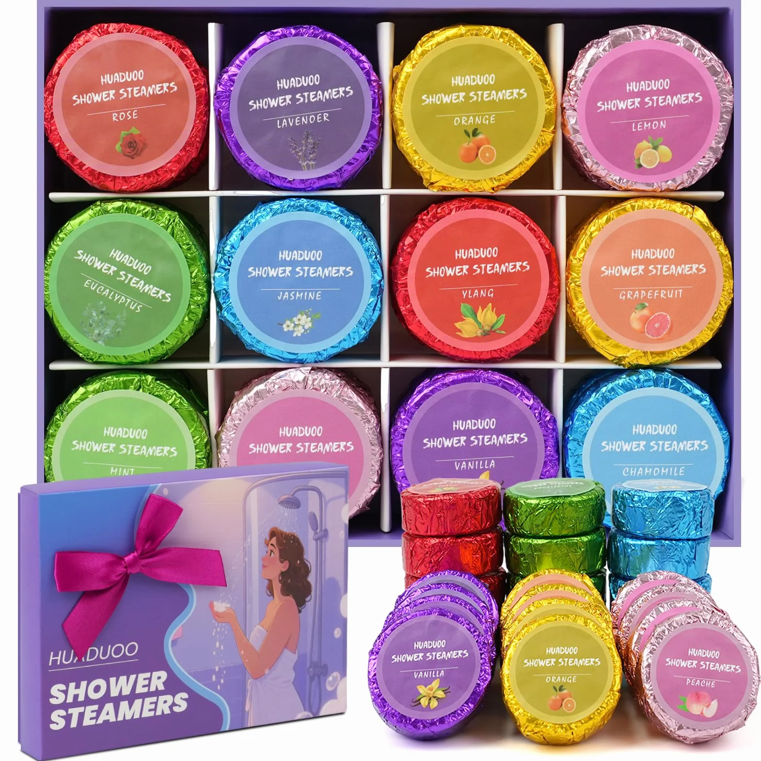 Aromatherapy dla kobiet lub mężczyzn, 24 szt. Naturalne bomby z olejkami eterycznymi Eukaliptus, samoopieka nad stresem i relaksem prezenty na urodziny Boże Narodzenie podróż Essentials