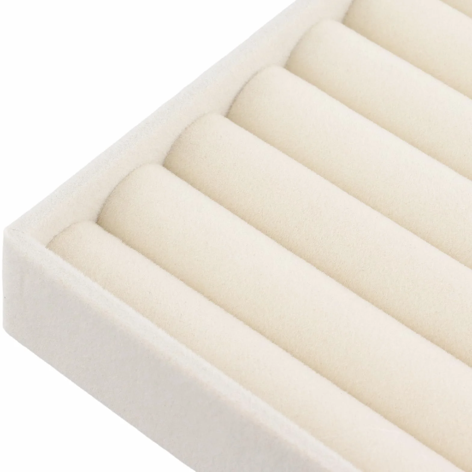12 tac na biżuterię, 21,5 x 12,5 x 2,5 cm, organizer na biżuterię, beżowe, 6 różnych przegródek, pudełko na biżuterię i akcesoria