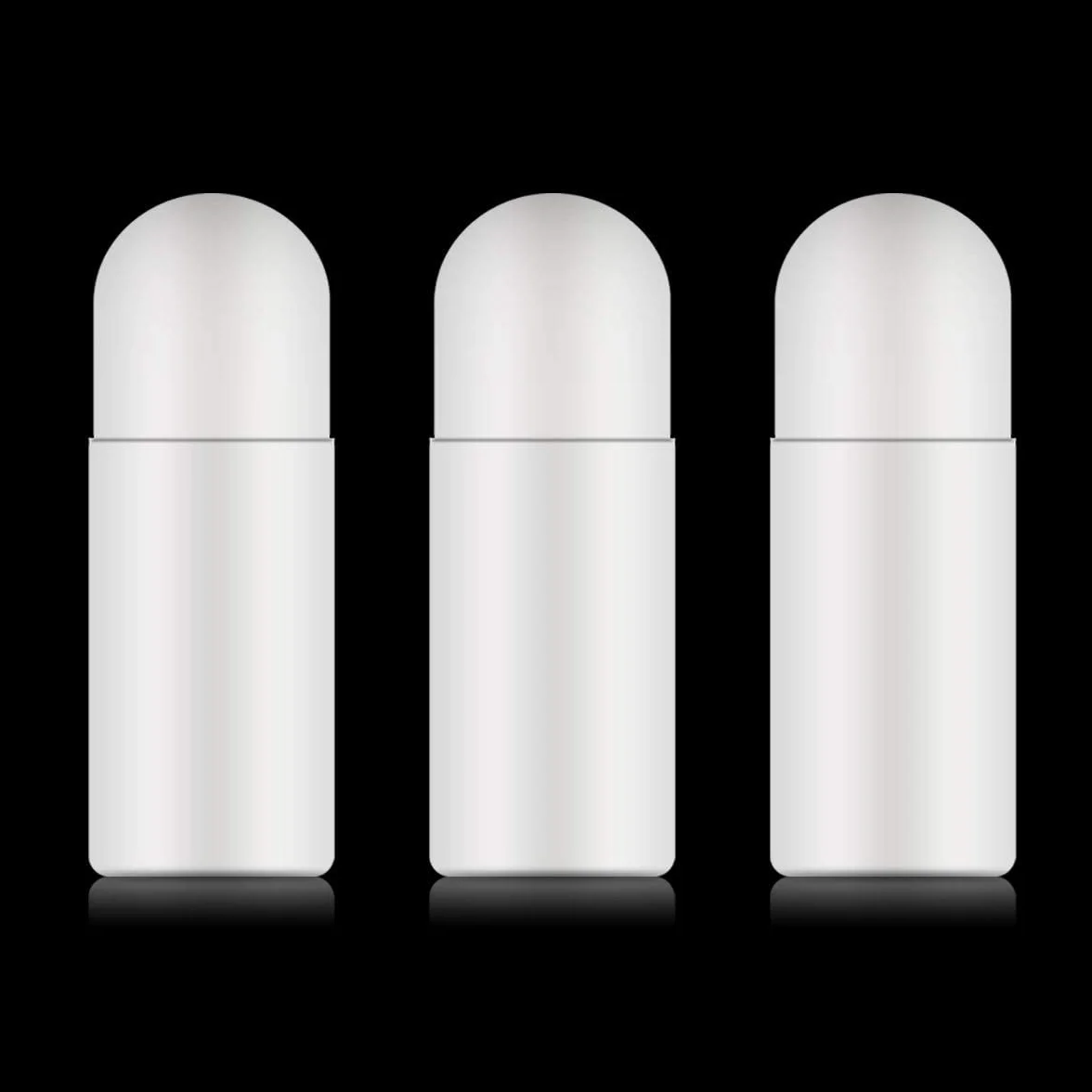 Voarge 4 puste butelki z tworzywa sztucznego, 50 ml, z kulką rolkową do aromaterapii, olejków zapachowych, perfum i podróży (białe)