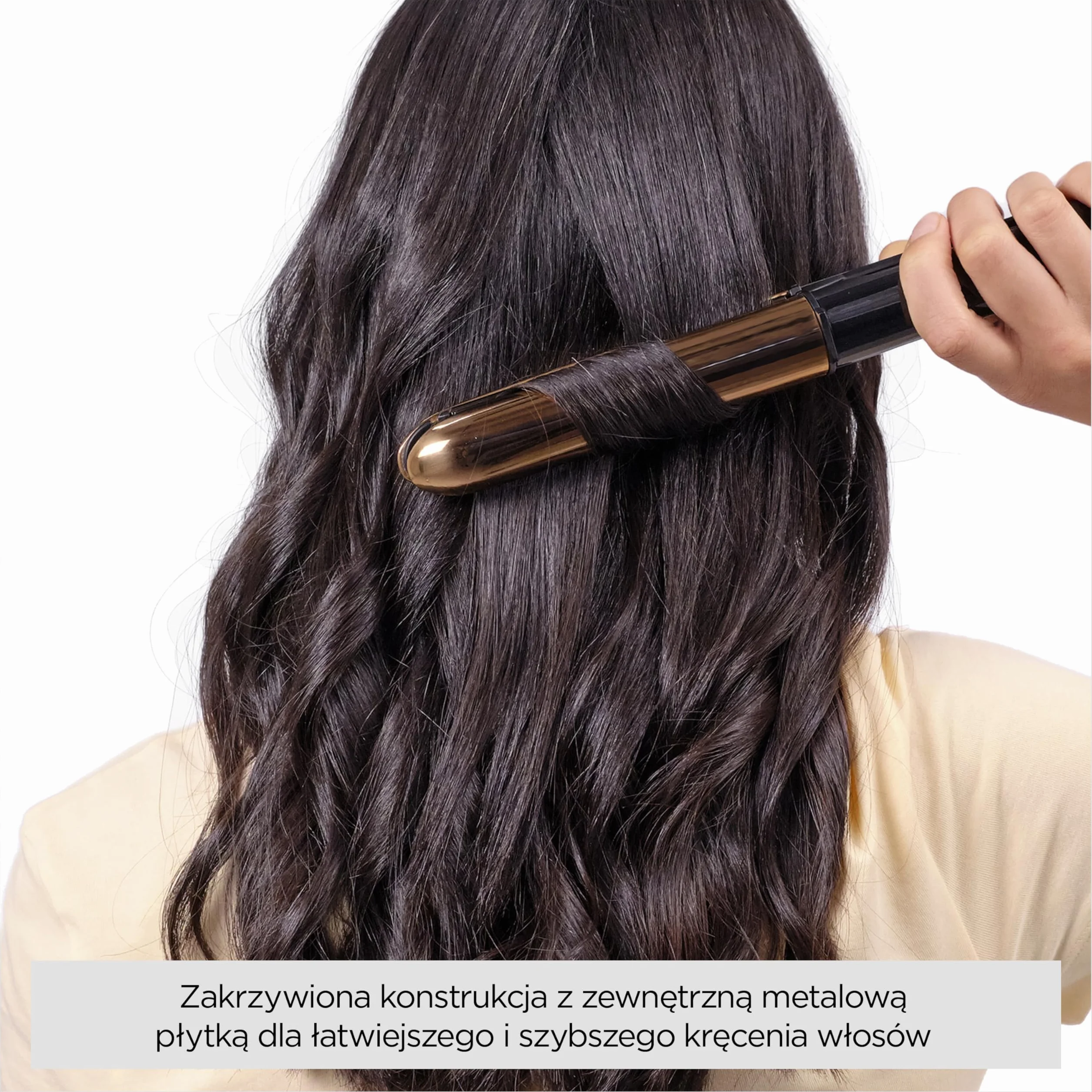 Prostownica BaByliss Straight And Curl Brilliance - wygładzające płytki tytanowe, jonizacja, szybkie nagrzewanie w 15s, zakrzywiona metalowa konstrukcja, 5 ustawień temperatury do 235°C, ST482E