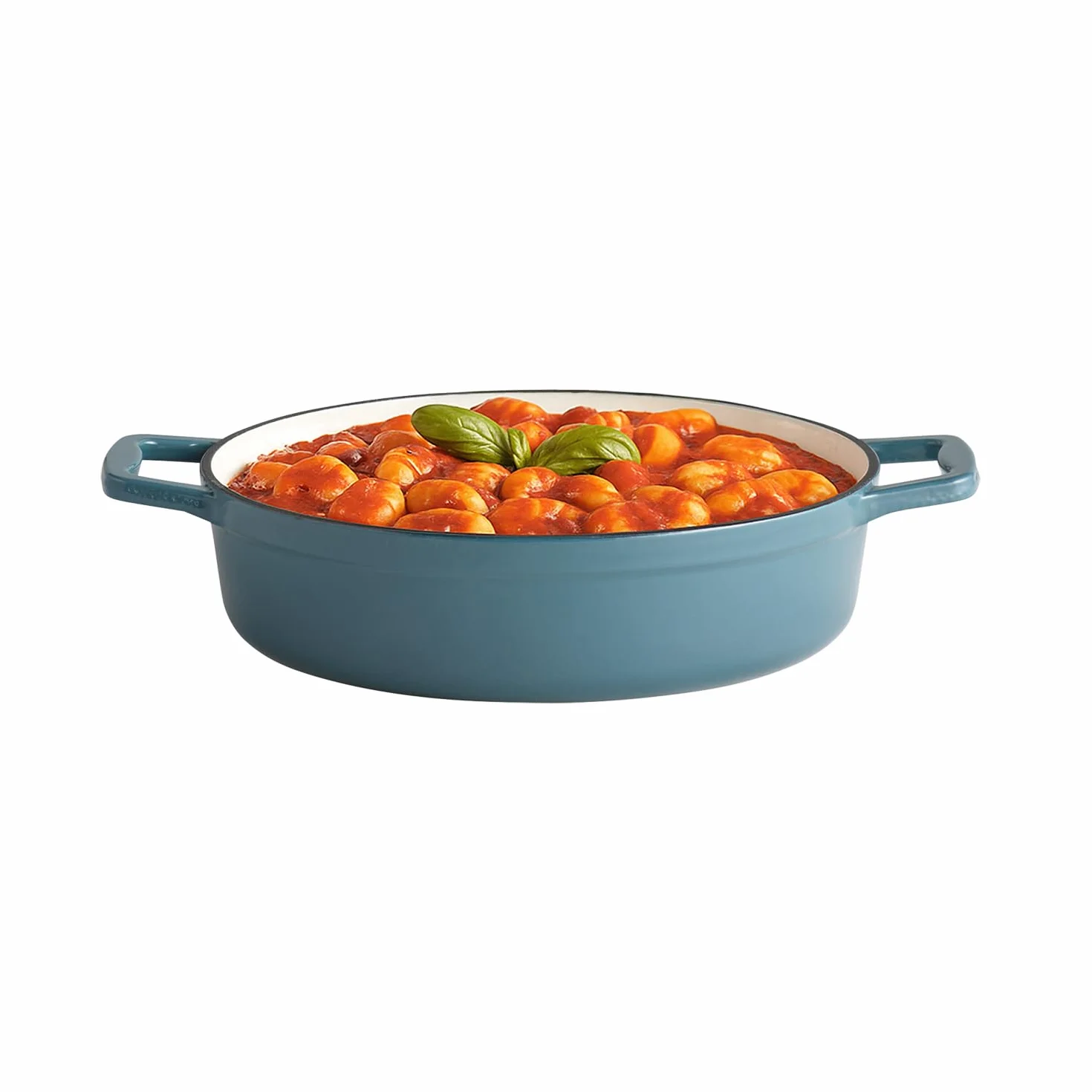 APS 88314 brytfanna z pokrywką "5 STARS", żeliwo, nadaje się do płyt indukcyjnych, odporna na piekarnik, w zestawie uchwyt na pokrywkę, Ø 28 cm, 3 litry, turkusowa