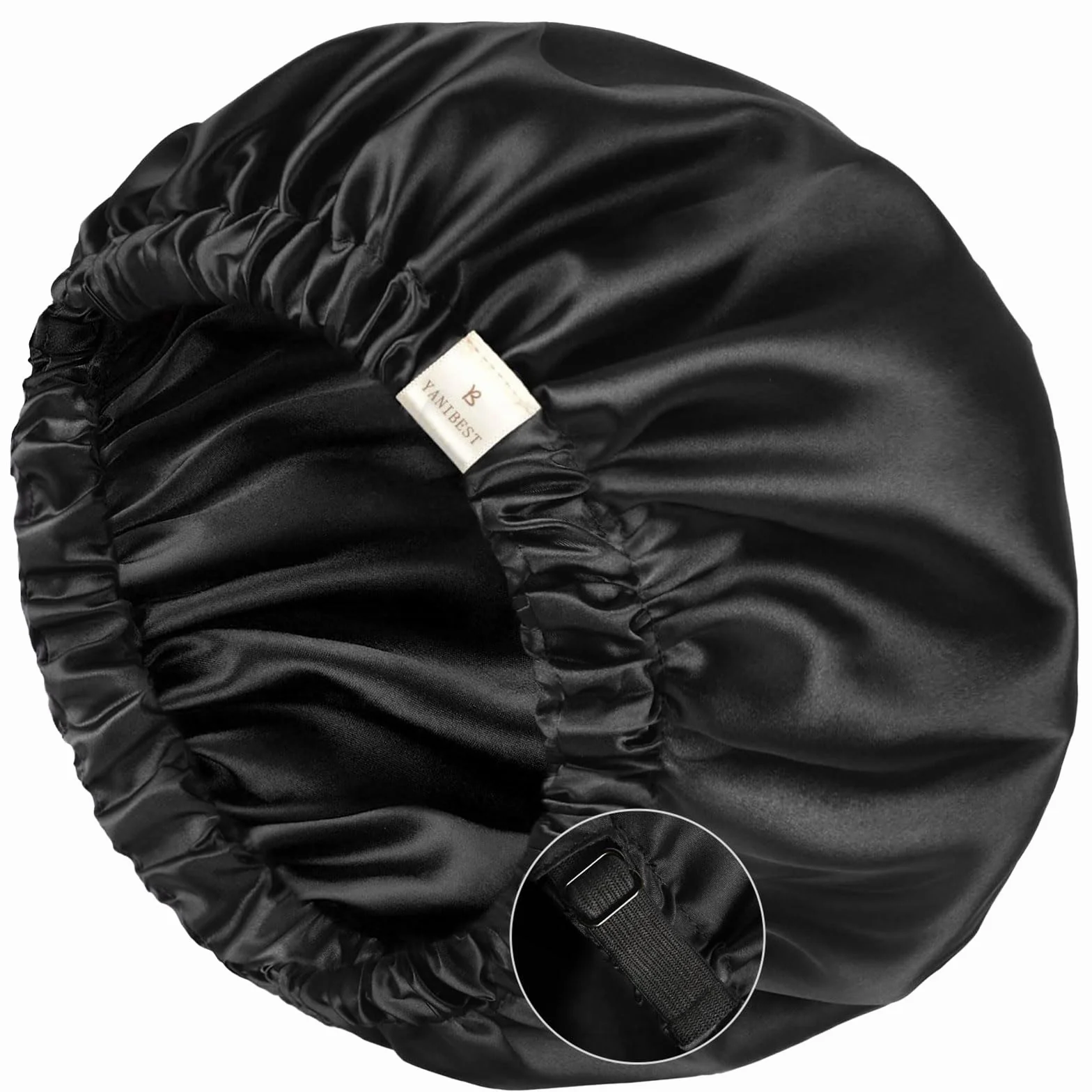 YANIBEST Satin Bonnet for Sleeping, Hair Bonnets for Women and Men, Double Layer Ajustable Silky Bonnet for Curly Braids Hair