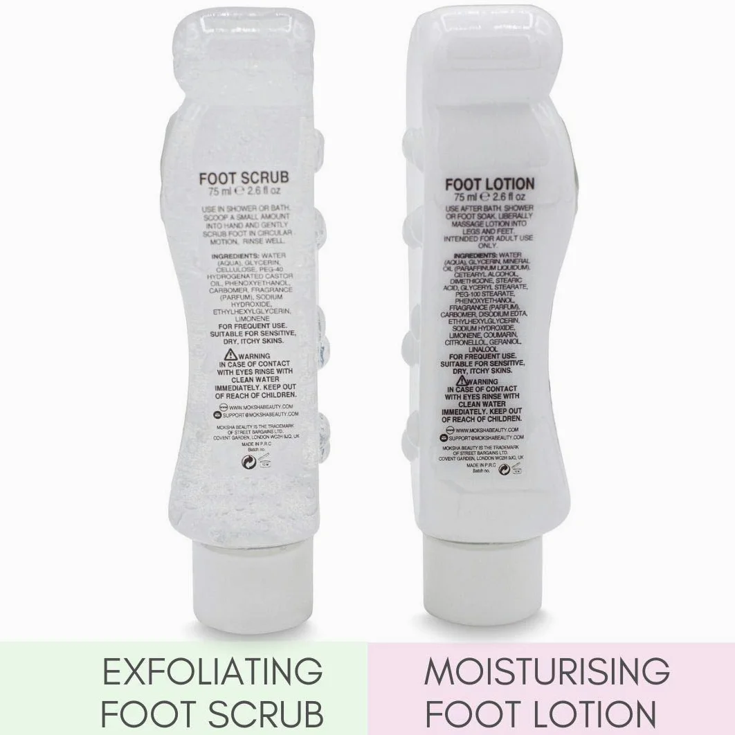 Zestaw upominkowy do pielęgnacji stóp - Foot Spa zestaw upominkowy | peeling do stóp z miętą i cytryną, balsam do stóp, maska do stóp, pumeks