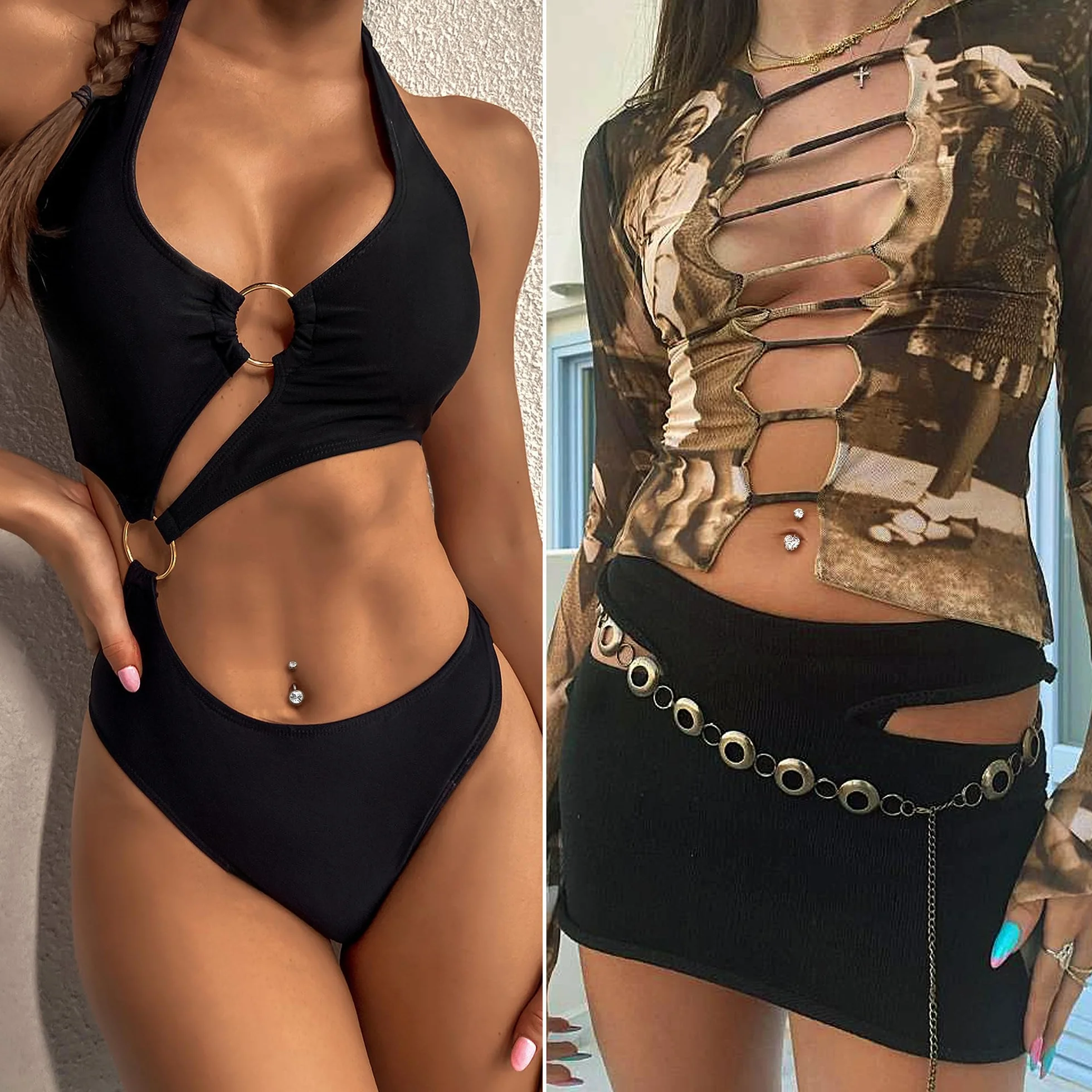 Diamday Brzuch G23 tytanowe pręty do pępka 14G hipoalergiczny piercing pierścienie do pępka błyszczące CZ kolczyk do pępka paski długie srebrne paski do pępka biżuteria 8/10/12/14/16 mm