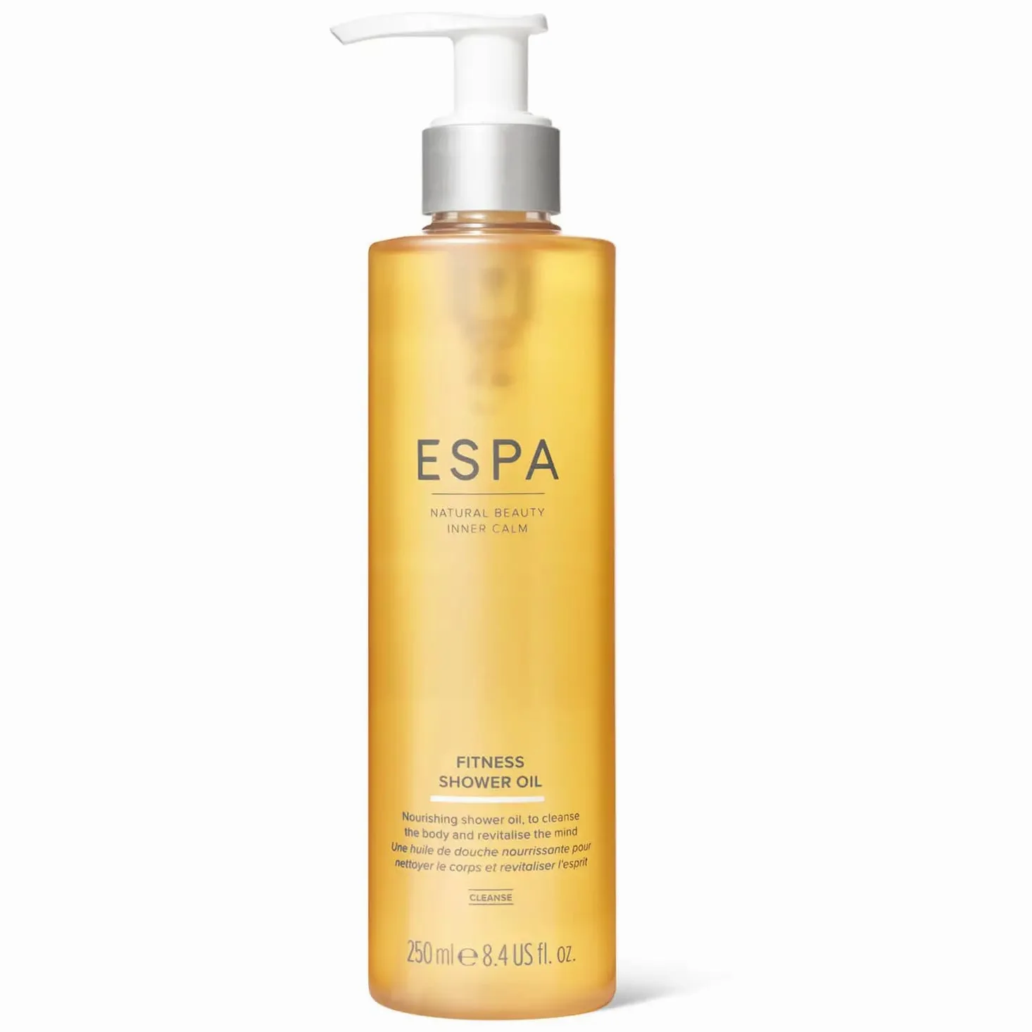 ESPA | Fitness Shower Oil | 250ml | Oil to Cream Cleansing Formula | Post-Workout Reviver | Eucalyptus, Clove Bud, Peppermint & Rosemary