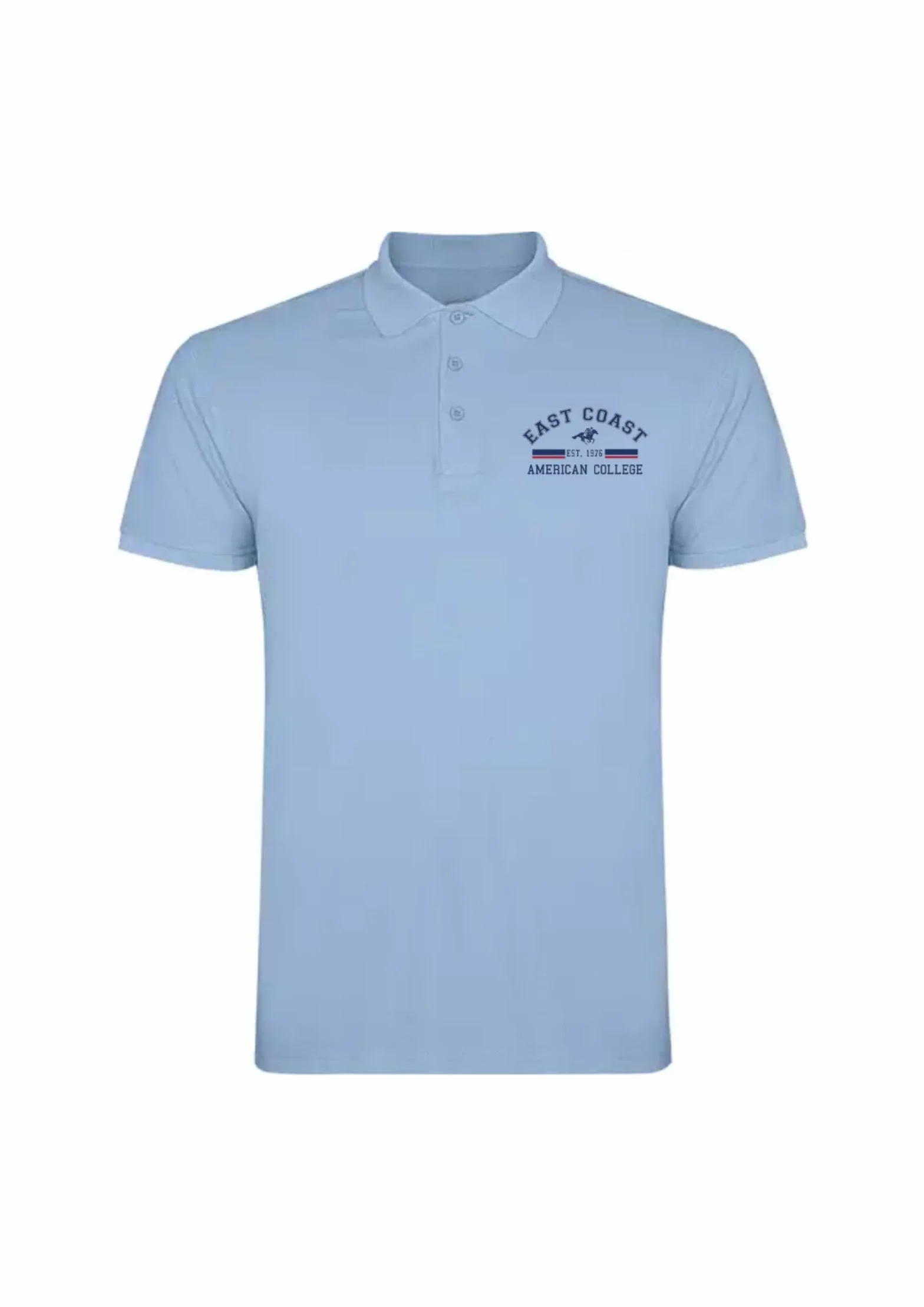AMERICAN COLLEGE USA Koszulki polo Sportowe Oddychające drukowane Odzież Unisex Dzieci Chłopcy i Dziewczęta Casual Model ACPLW2 Sky Blue 12 LAT, Turkus, 12 lat