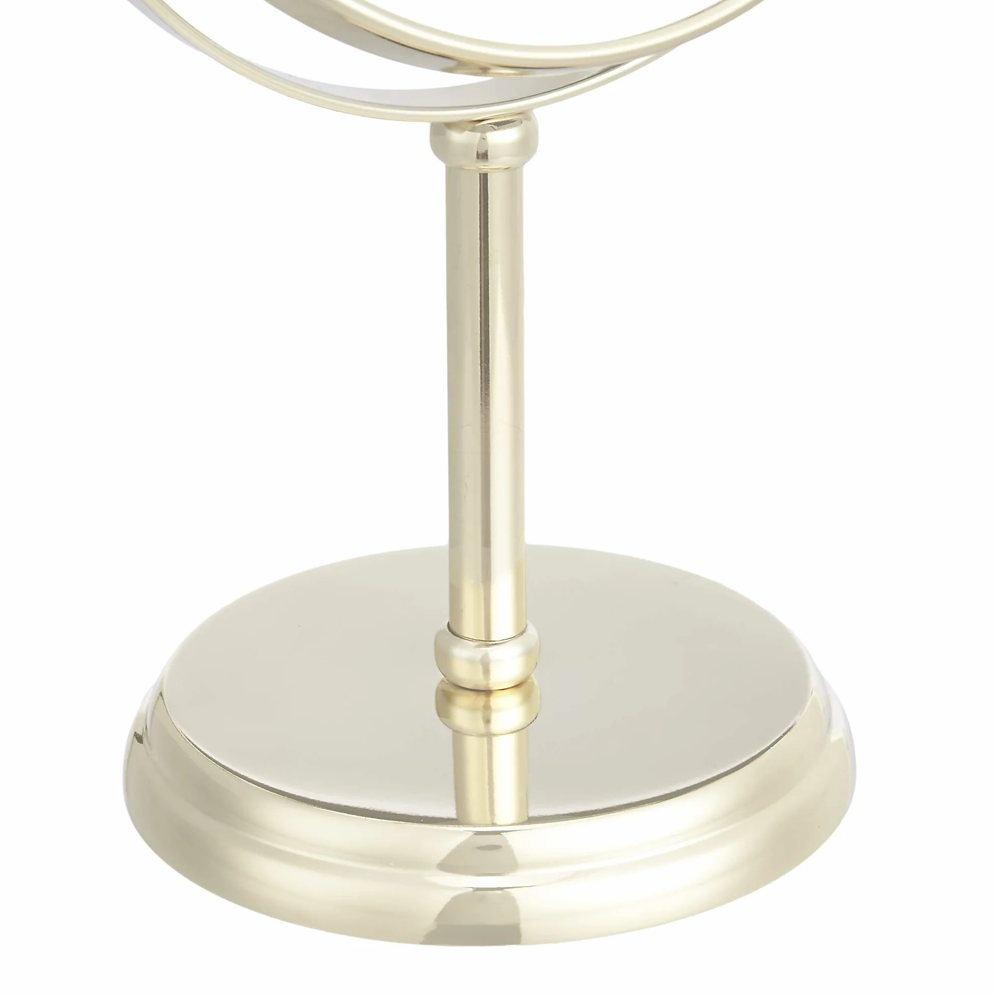 Amazon Basics lusterko kosmetyczne okrągłe do montażu na blacie, powiększenie 1x/5x, 18,3 x 12,5 cm, kolor złoty