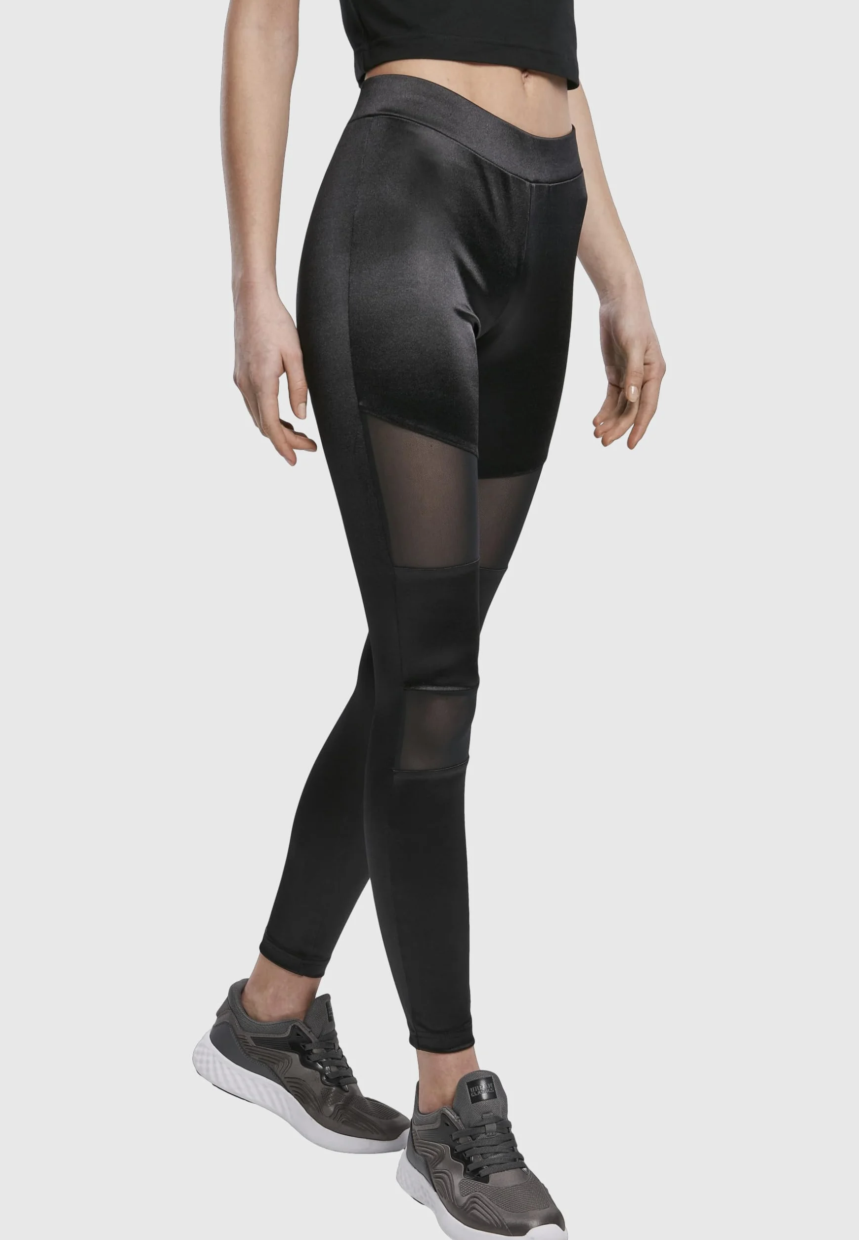 Urban Classics Ladies Shiny Tech Mesh Leggings - Leginsy Kobiety