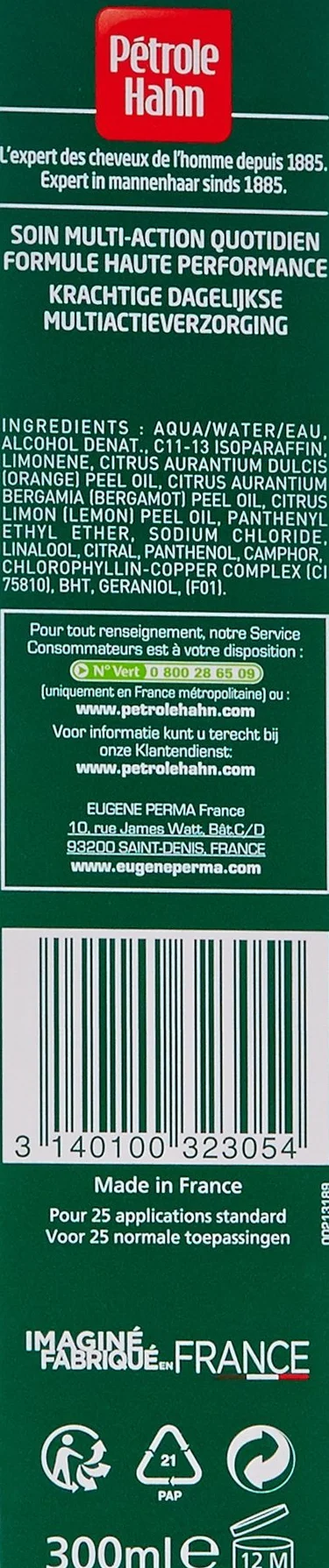 Petrol Hahn Lotion Tonic Force 5 Vitality do włosów normalnych 300 ml 2 sztuki