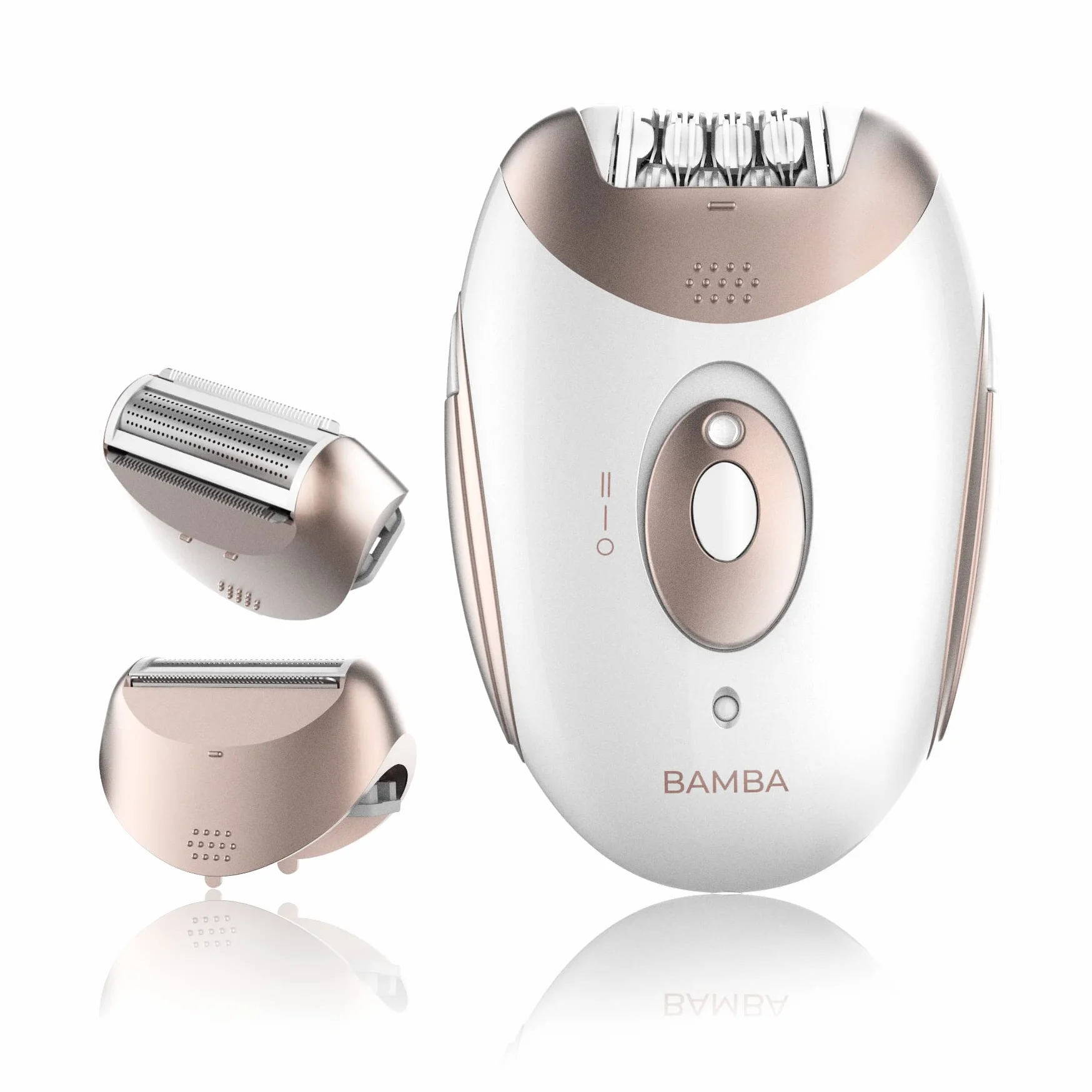 Cecotec Bezprzewodowy Depilator rozruchowy Bamba SkinCare Depil-action. Bateria litowa, Autonomia 40 mins, Waterproof, Wymienne głowice, 2 ustawienia prędkości, tryb przewodowy