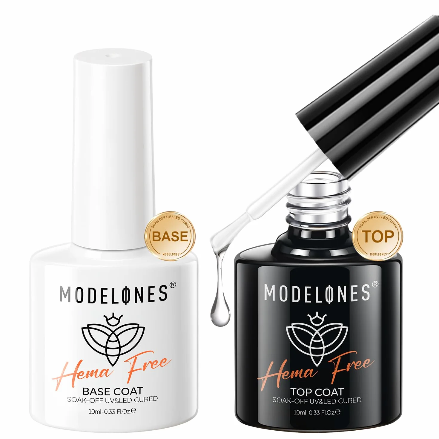 Modelones No Wipe Base und Top Coat Set 10 ml