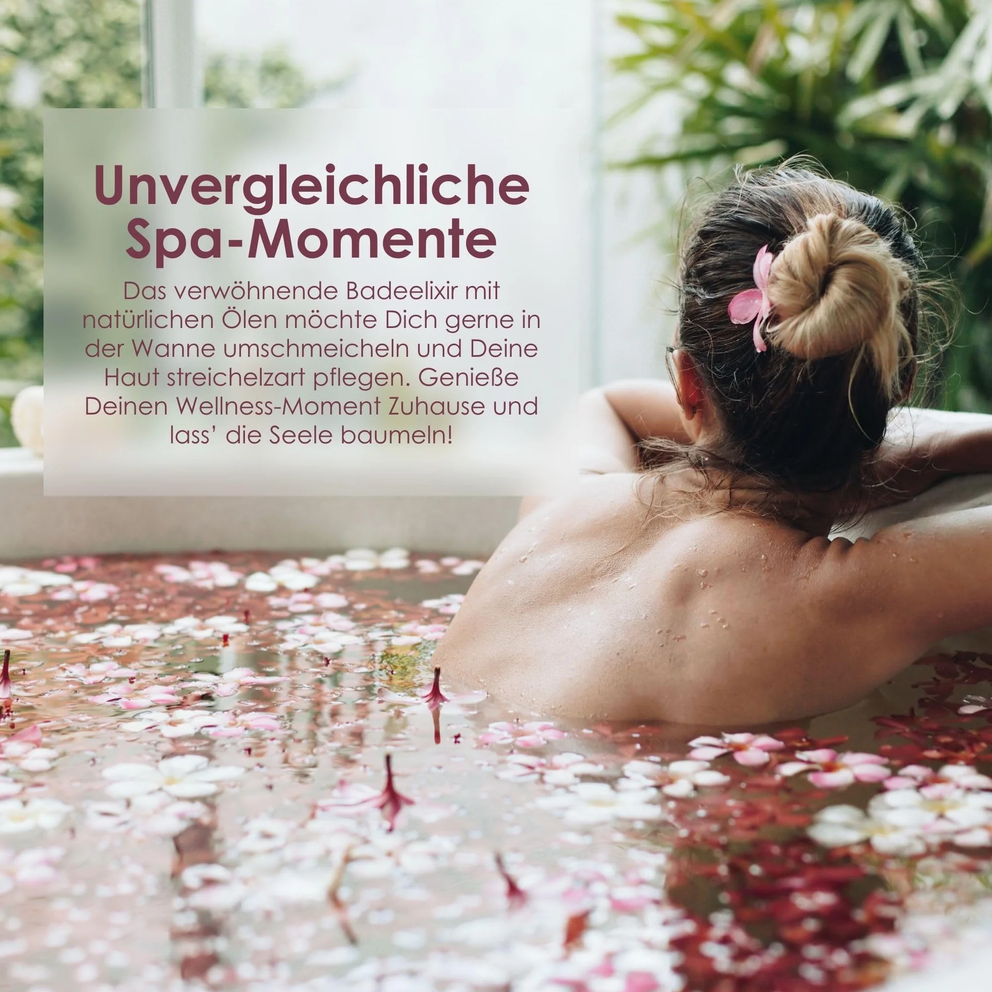 Jean & Len Bath Elixir Peony & Lychee, z naturalnymi olejkami, pozostawia przyjemne uczucie na skórze, kwiatowy zapach, olejek do kąpieli do wszystkich rodzajów skóry, bez parabenów i silikonów, 100