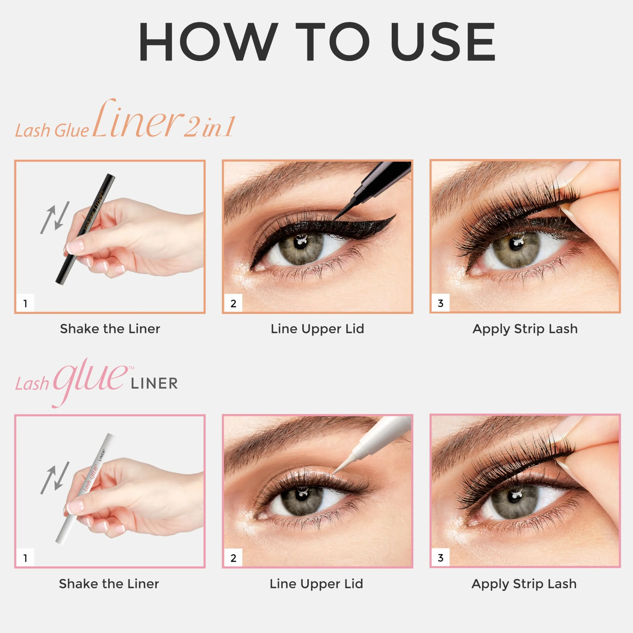 Kiss Klej do rzęs Eyeliner, czarny, 0.7ml