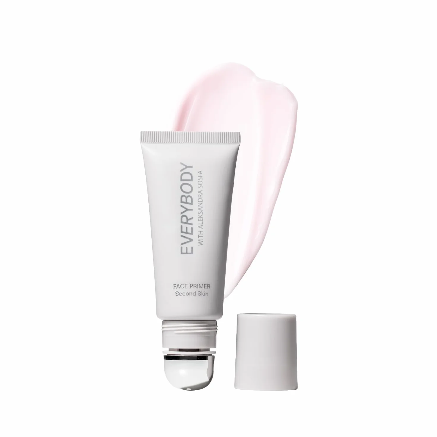 EVERYBODY LONDON x Aleksandra Sosfa Baza do twarzy pod makijaż Second Skin Plumping Face Primer Nawilżająco Wygładzająca z Niacynamidem, Ceramidami i Chłodzącym Aplikatorem 30 ml