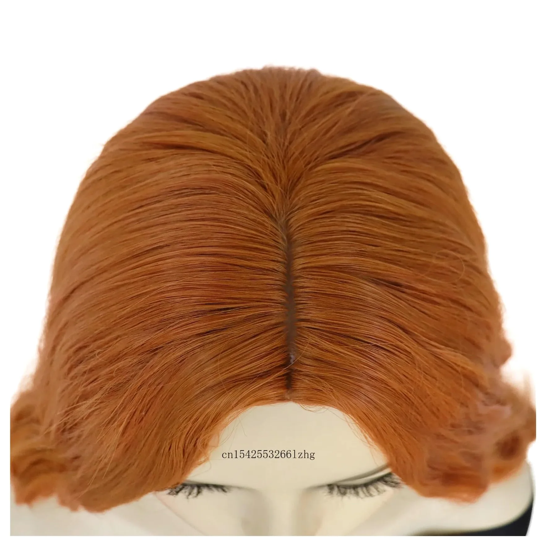 1pc pomarańczowe peruki do cosplay dla kobiet 26 cali długie kręcone peruka syntetyczna część środkowa imbir Drag Queen doczepy włosów(Auburn)