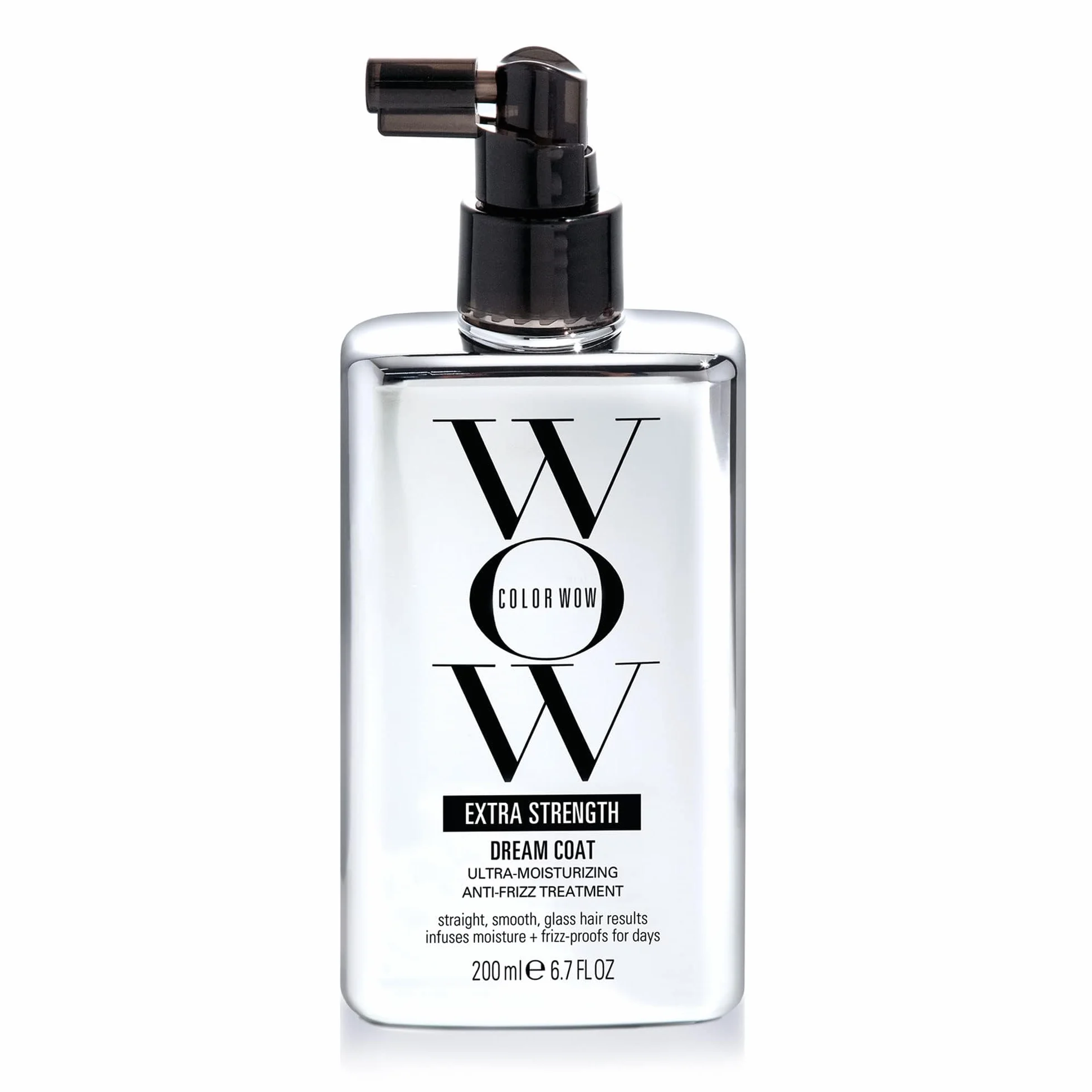 Color Wow Dream Coat Extra Strength, ochrona przed wysoką temperaturą, spray zapobiegający puszeniu się, do 3 mycia, błyszczący spray do bardzo gładkich, gładkich włosów, bez siarczanów, parabenów,