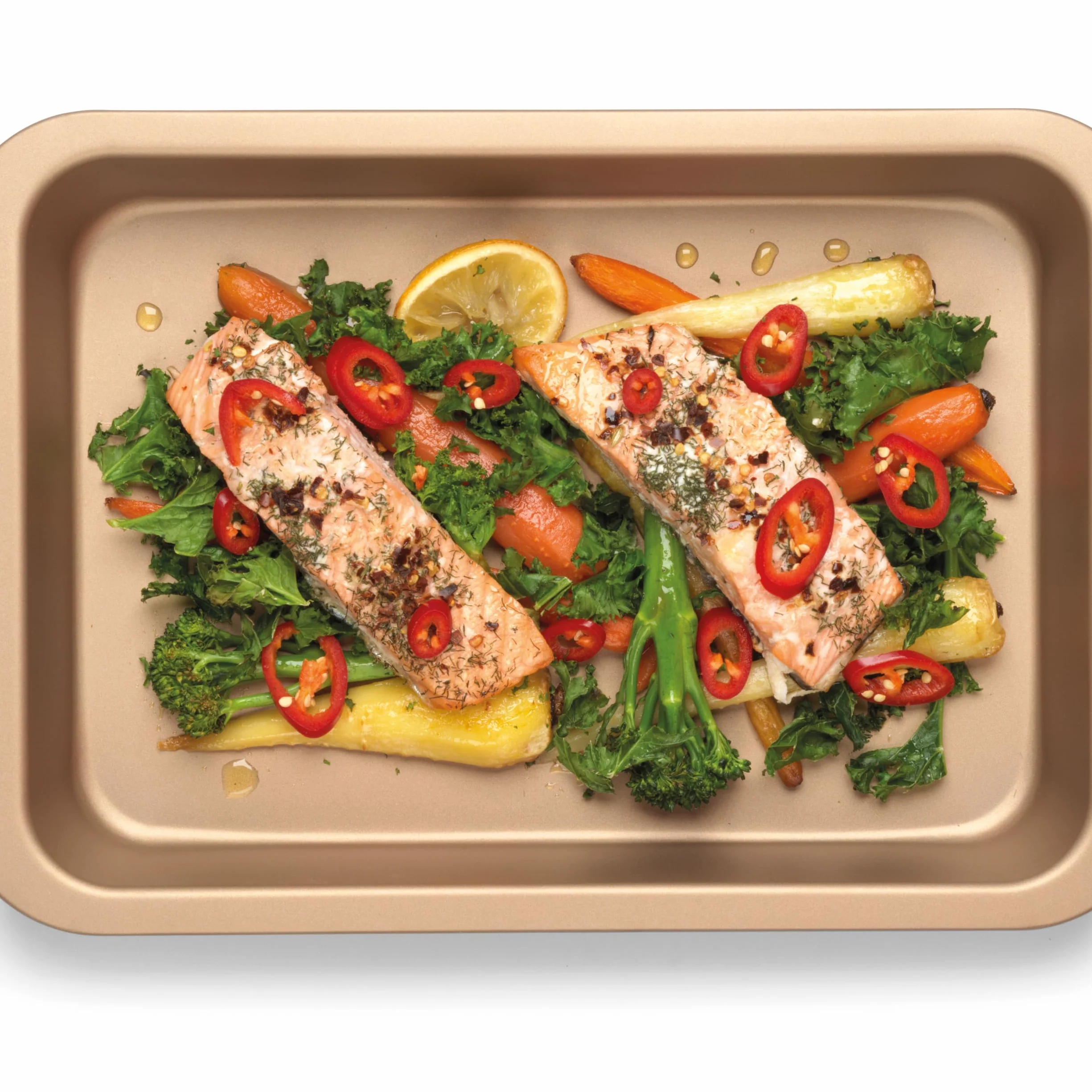 Russell Hobbs RH01689GEU7 Opulence 36 cm Carbon Steel Roaster, Non-Stick Surface, Easy Clean, Stylish Design, Gold