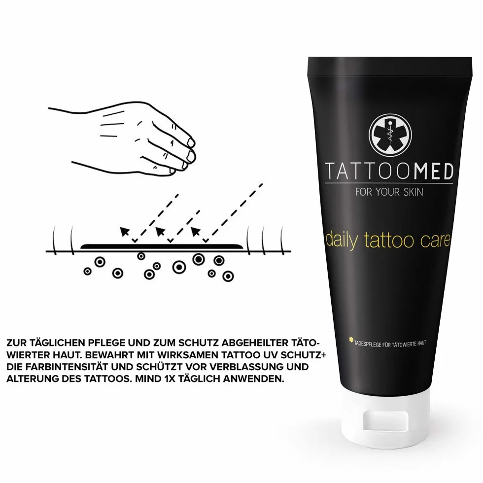 TattooMed Krem do pielęgnacji tatuażu dla wytatuowanej skóry, krem Daily Tattoo Care, 1 opakowanie (1 x 100 ml)