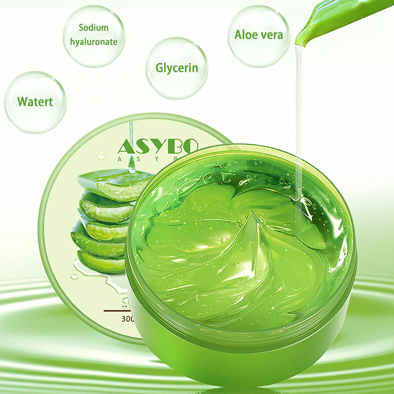 Żel Aloe Vera 300 x 2 ml – 99% czystego aloesu krem nawilżający do twarzy i ciała, naturalny krem z aloesu do suchej skóry, oparzeń słonecznych, trądziku