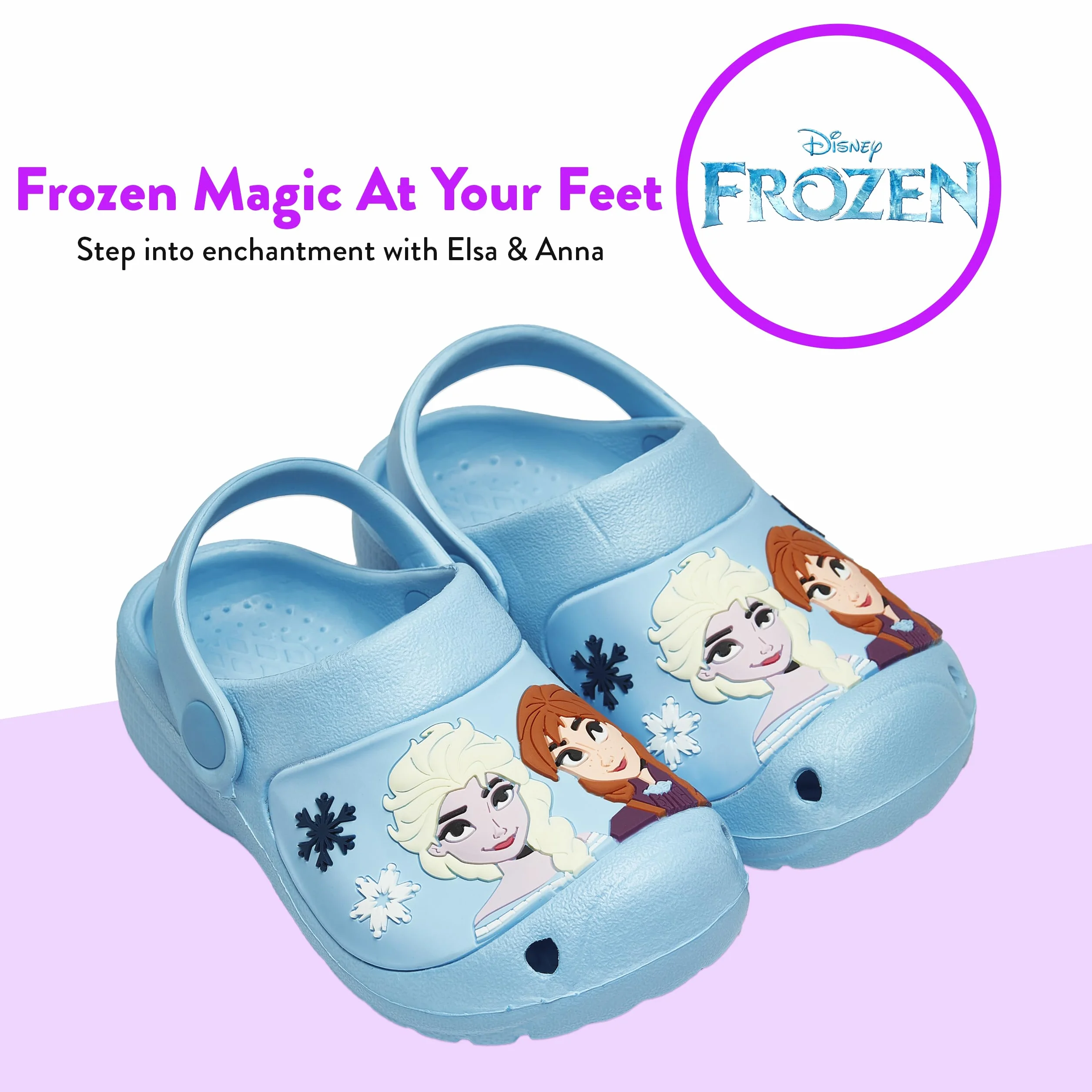 Buty Disney Frozen | Letnie Buty dla Dziewczynek Any i Elsy | Drewniaki dla Dziewczynek | Buty Elsy