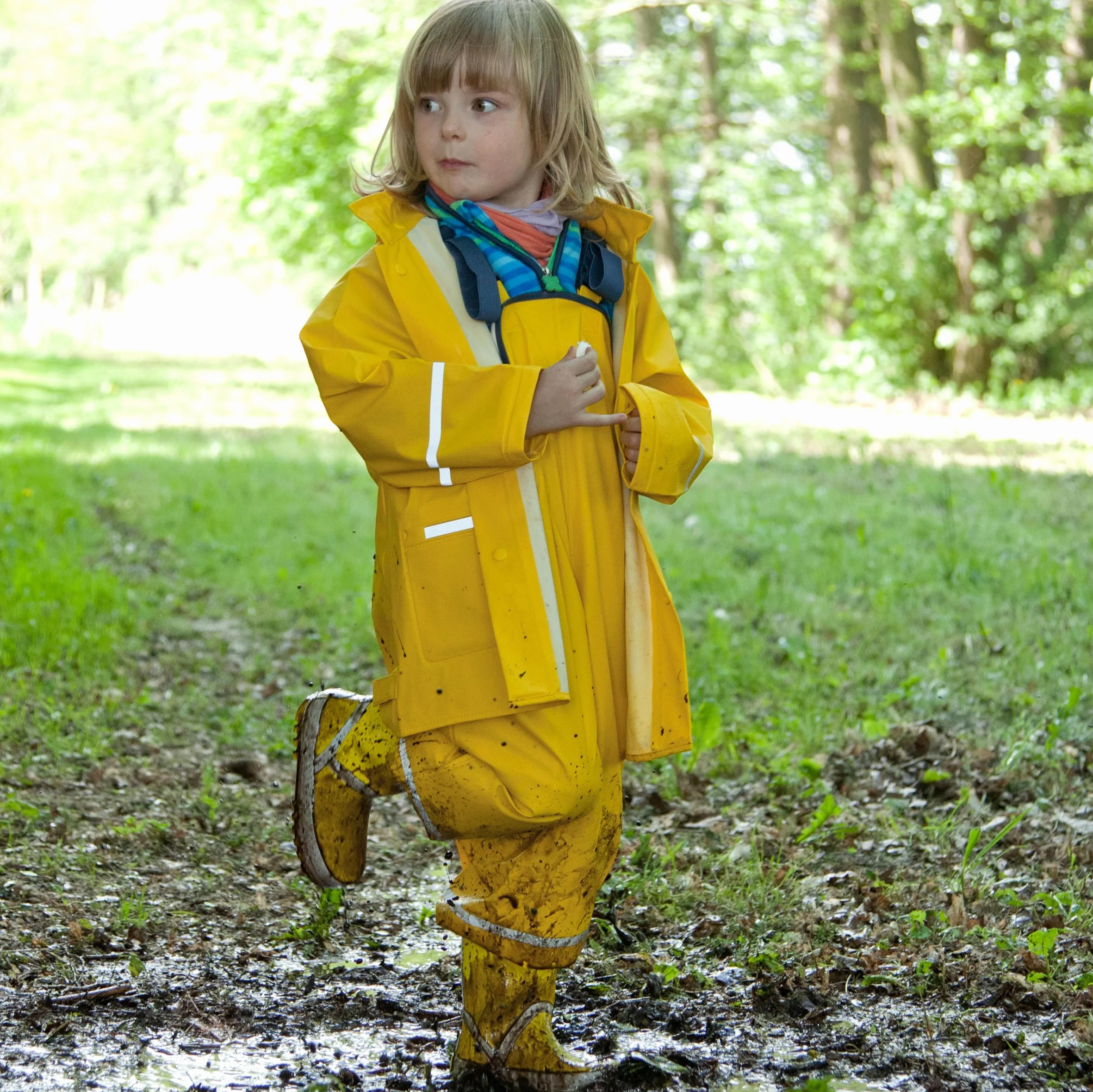Playshoes Uniseks - Dzieci Basic Kurtka Przeciwdeszczowa, Żółty, 92 cm