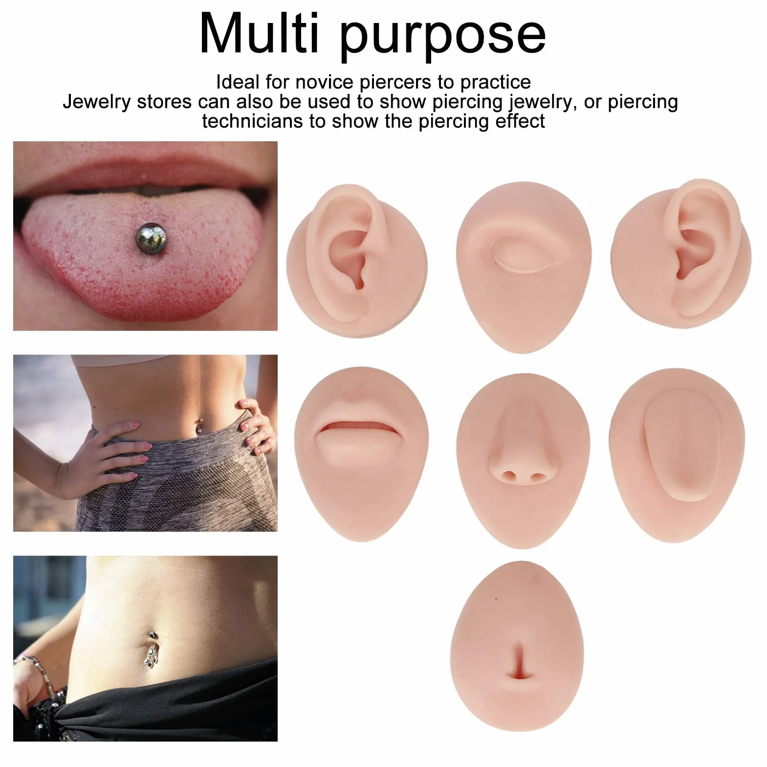 JTLB Silikonowy Model Ciała do Piercingu, Zestaw Symulacji, Narzędzie Dydaktyczne